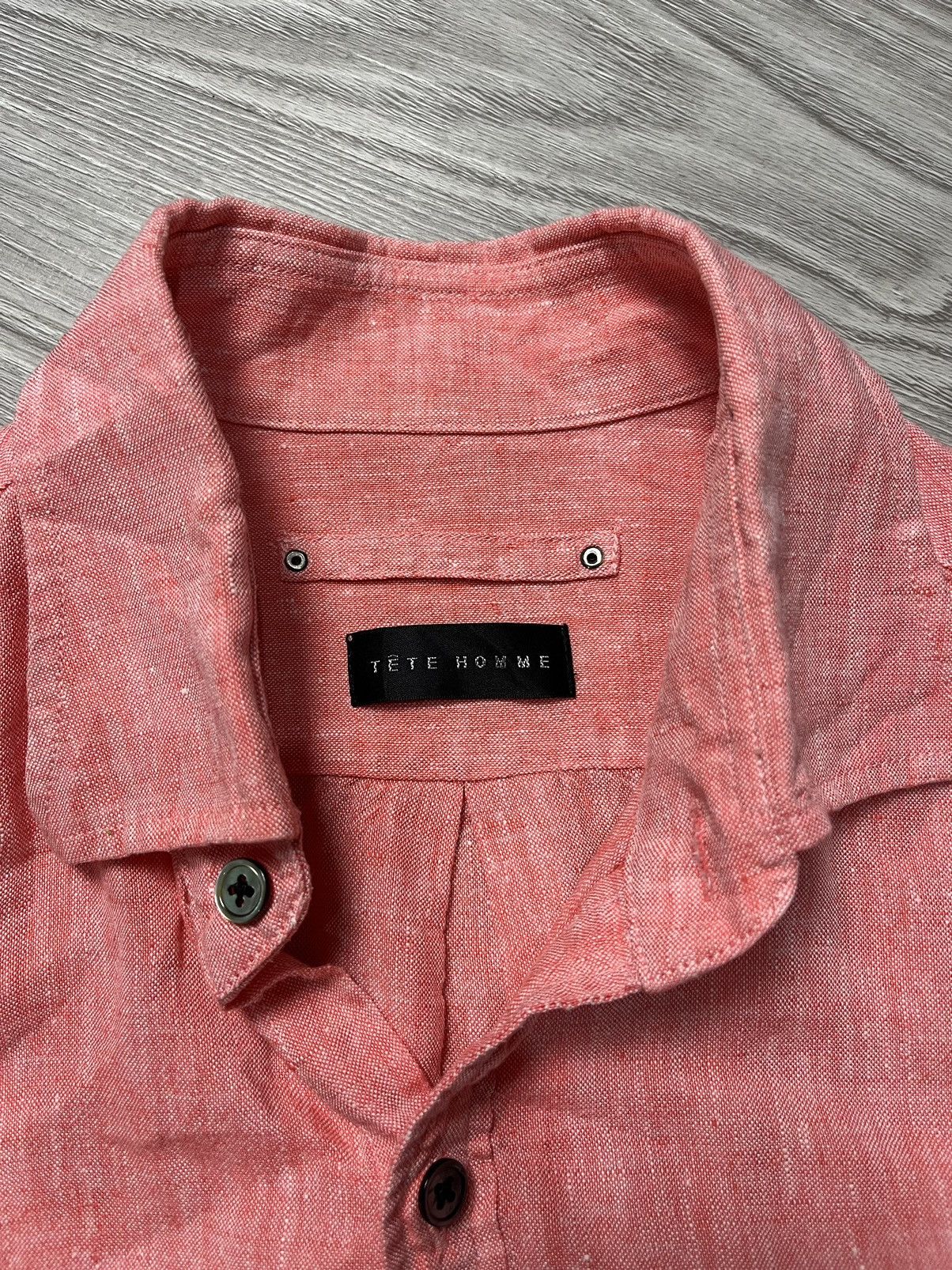 Issey Miyake Vintage Tete Homme Linen Shirt Issey Miyake Size US M / EU 48-50 / 2 - 5 Thumbnail