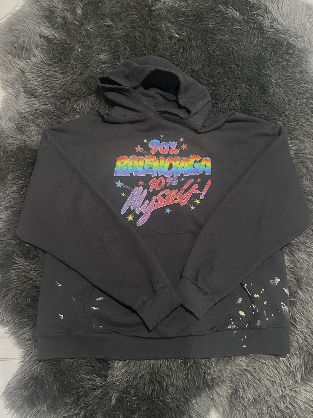 BALENCIAGA 22AW 90/10 hoodie size 2 ブラック Balenciaga o1mt1gz0424 Couture Boxy Hoodie in Black | Grailed