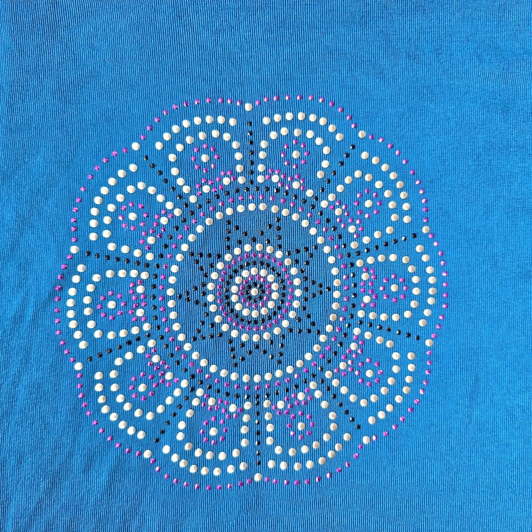 J Brand Slinky Brand Top Women Blue Rhinestone Mandala Stretch No Iron Casual Shirt L Adults Mens? Size L / US 10 / IT 46 - 3 Thumbnail