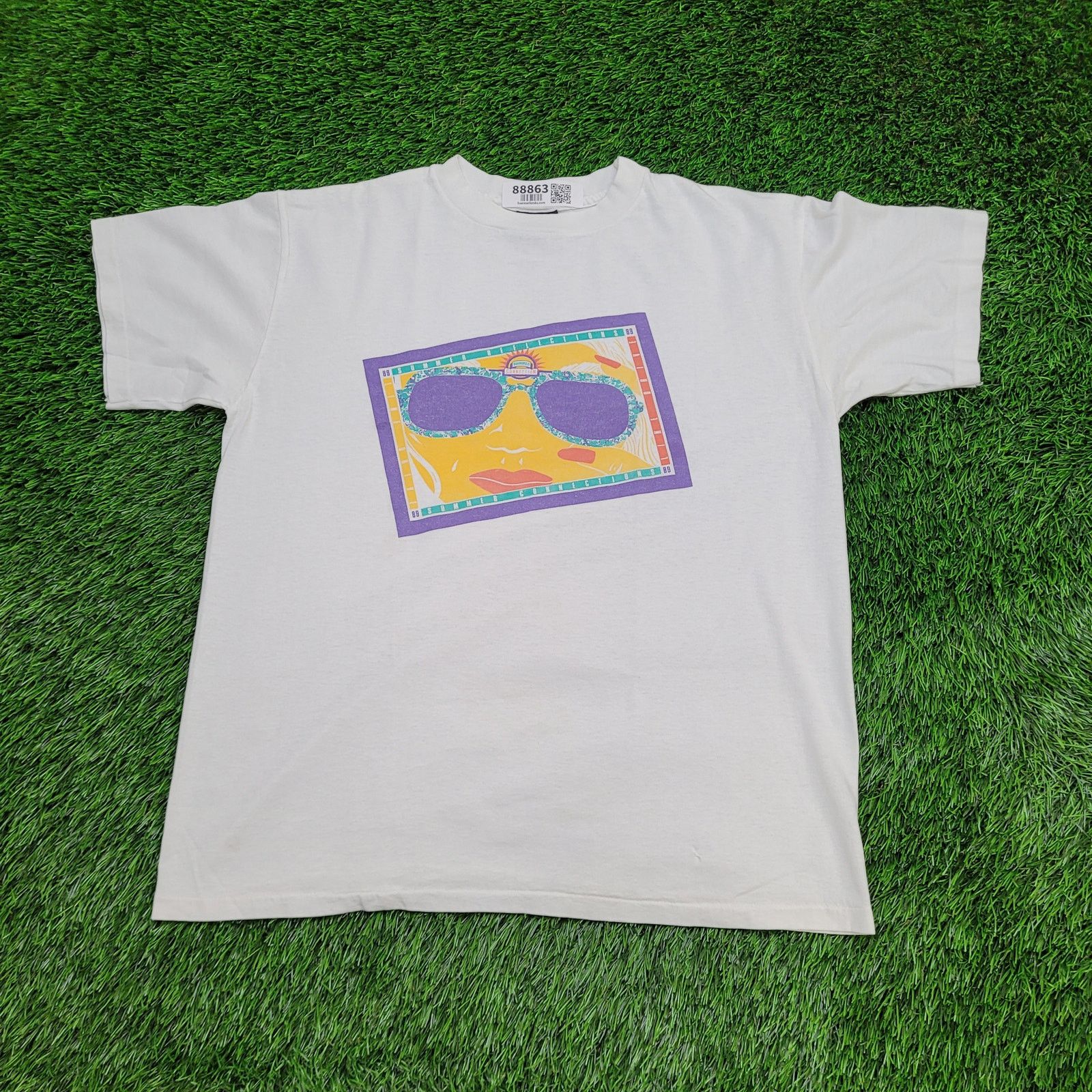 Vintage VTG 1989 Summer Reflections Pop Art T-Shirt Womens XL USA Size XL / US 12-14 / IT 48-50 - 1 Thumbnail