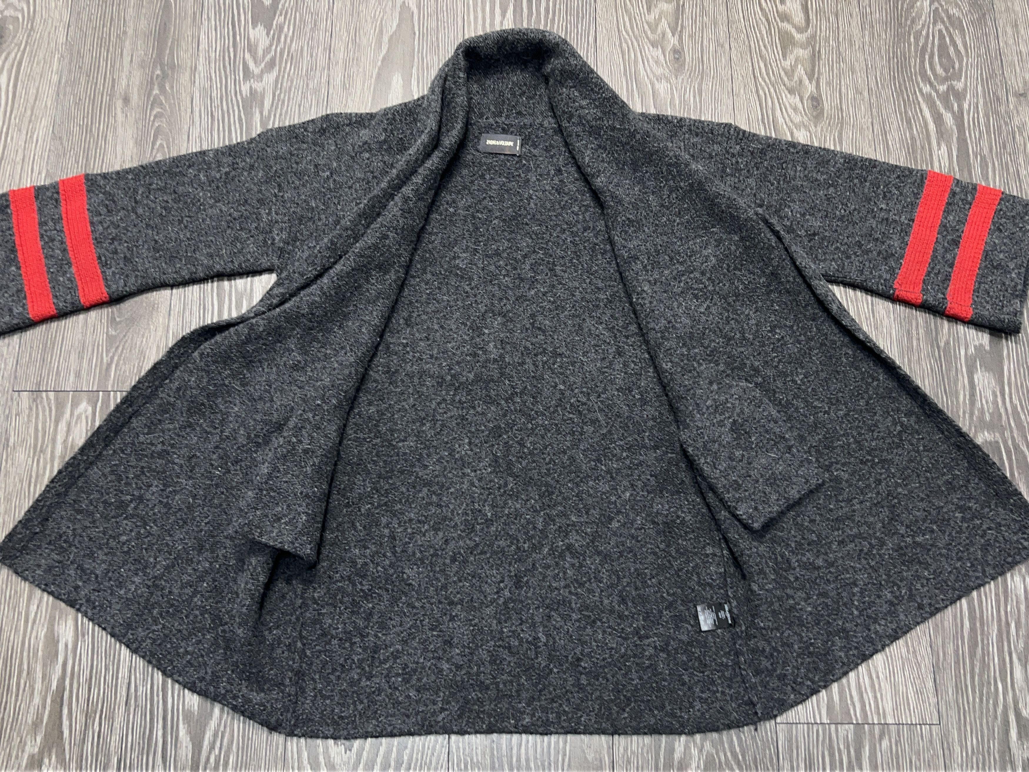 Zadig & Voltaire MIA BWN Gray Open Cardigan Sweater Alpaca Wool Size XS/S Size S / US 4 / IT 40 - 12 Thumbnail