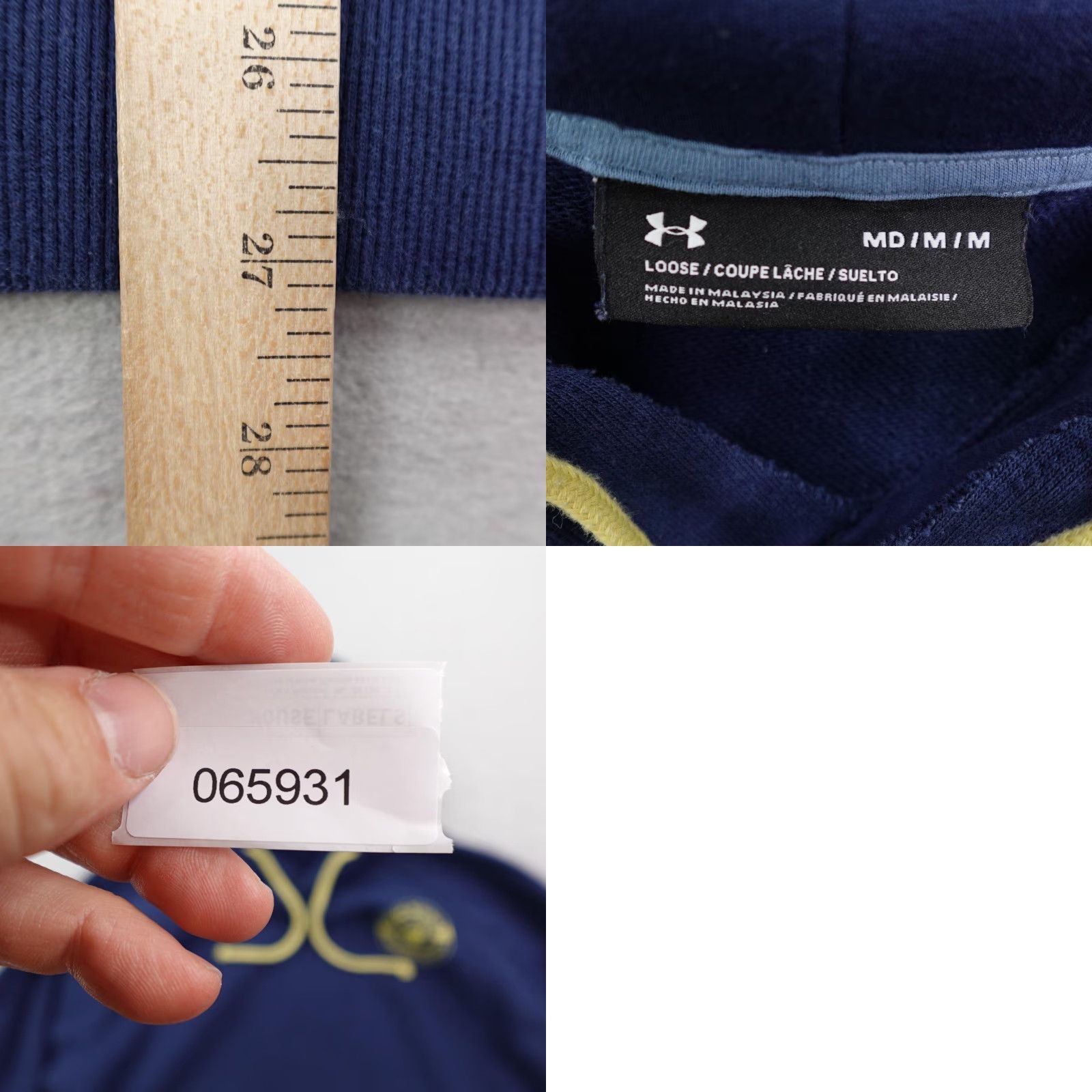 Under Armour Under Armour Hoodie Mens Medium Blue Project Rock Loose Fit Pullover Sweatshirt Size US M / EU 48-50 / 2 - 8 Thumbnail