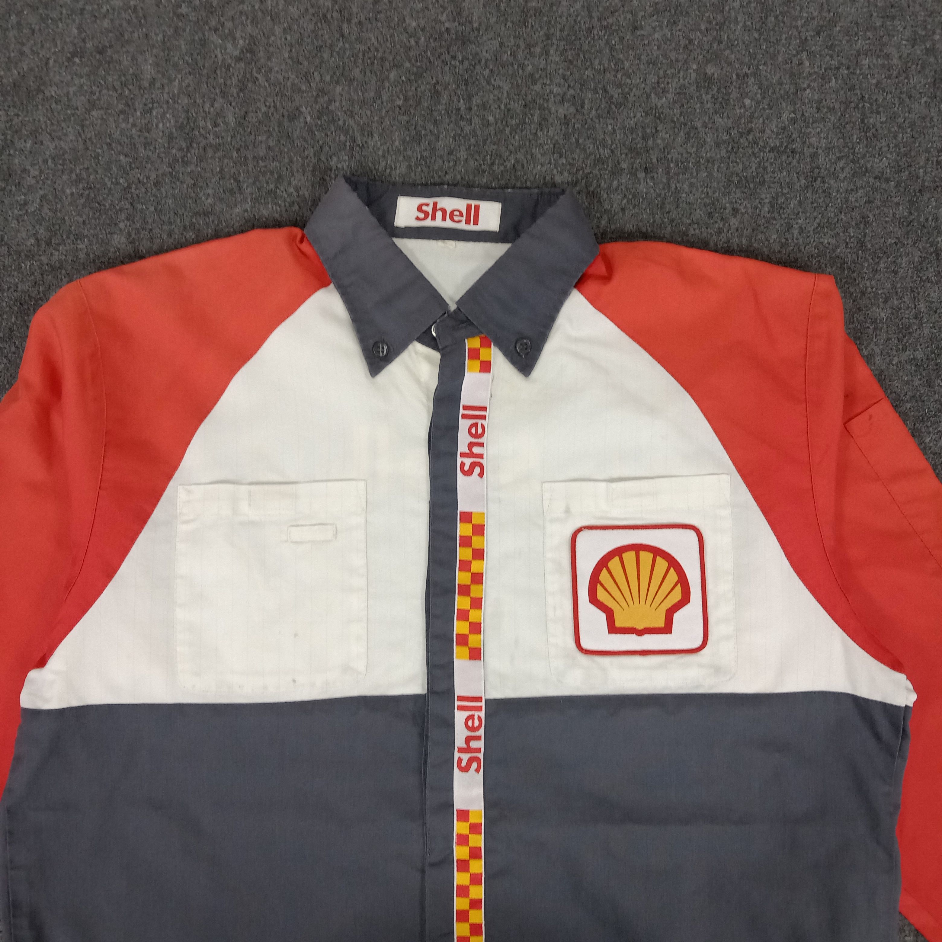 Vintage Shell Oil And Gas Racing Team Shirt Button Up Size US L / EU 52-54 / 3 - 2 Thumbnail