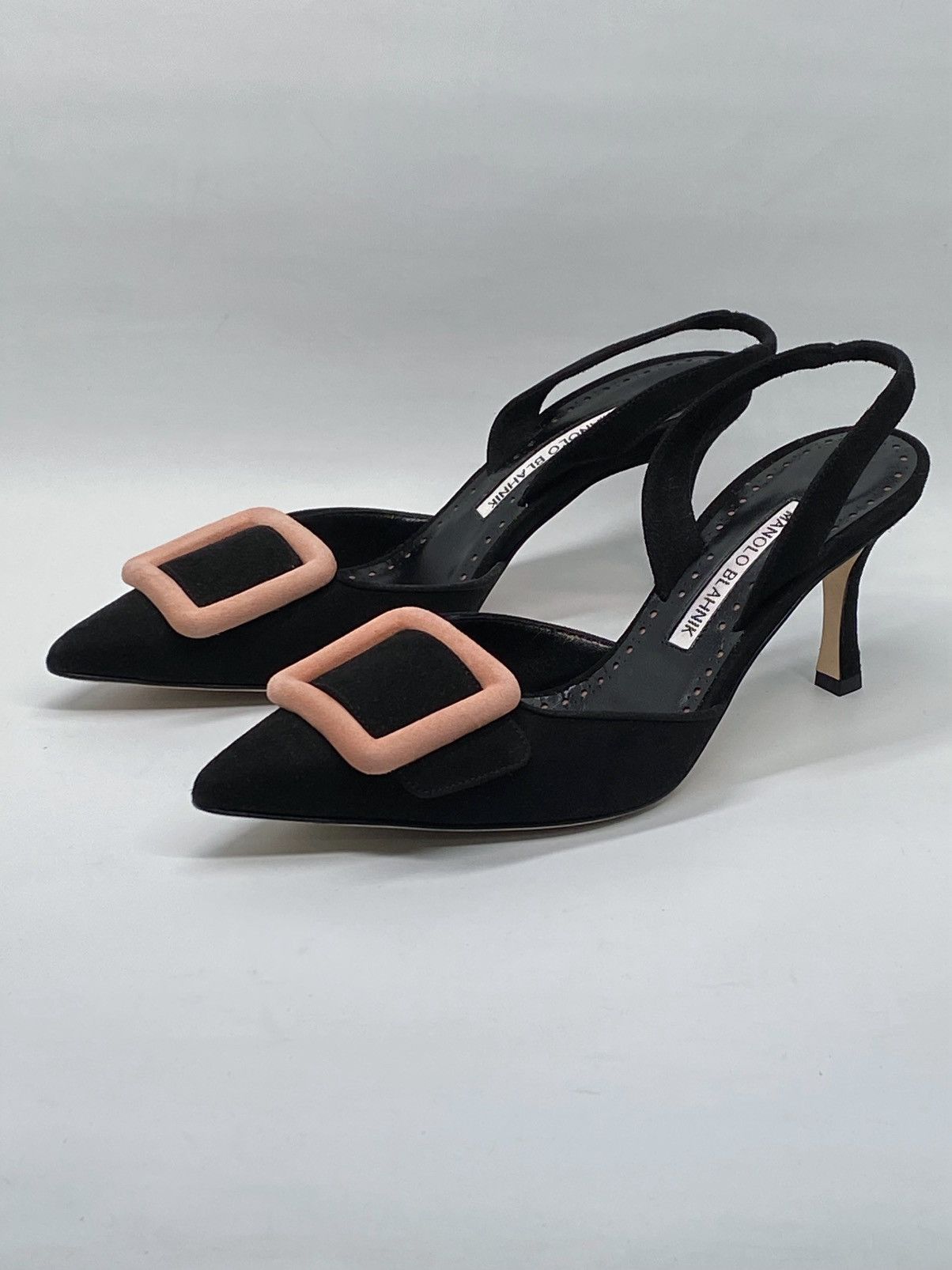Manolo Blahnik Manolo Blahnik Maysli Suede Buckle Slingback Pumps size 36 Size US 6 / IT 36 - 1 Thumbnail