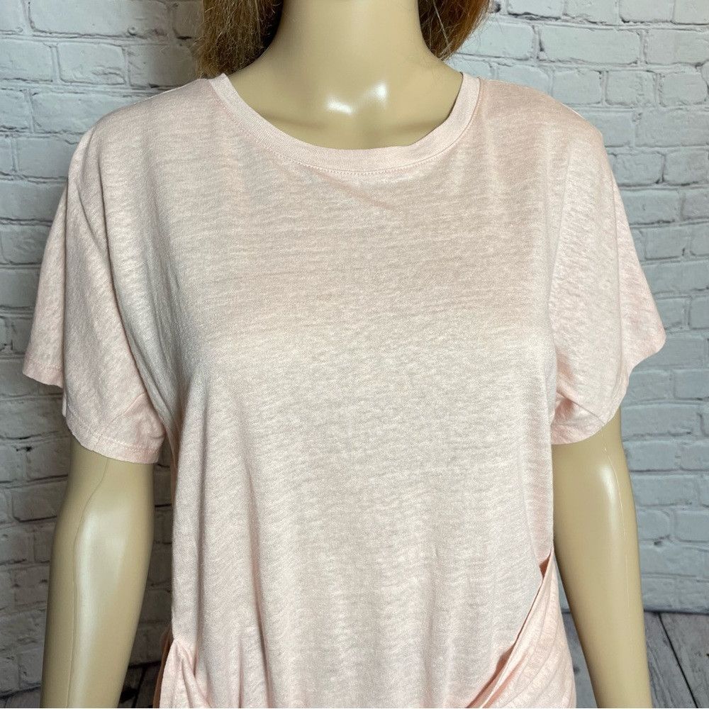 Bcbgmaxazria NWT New $98 BCBGMAXAZRIA Pink Linen Dolman Sleeve Top Size Size XXS / US 00 / IT 34 - 3 Thumbnail