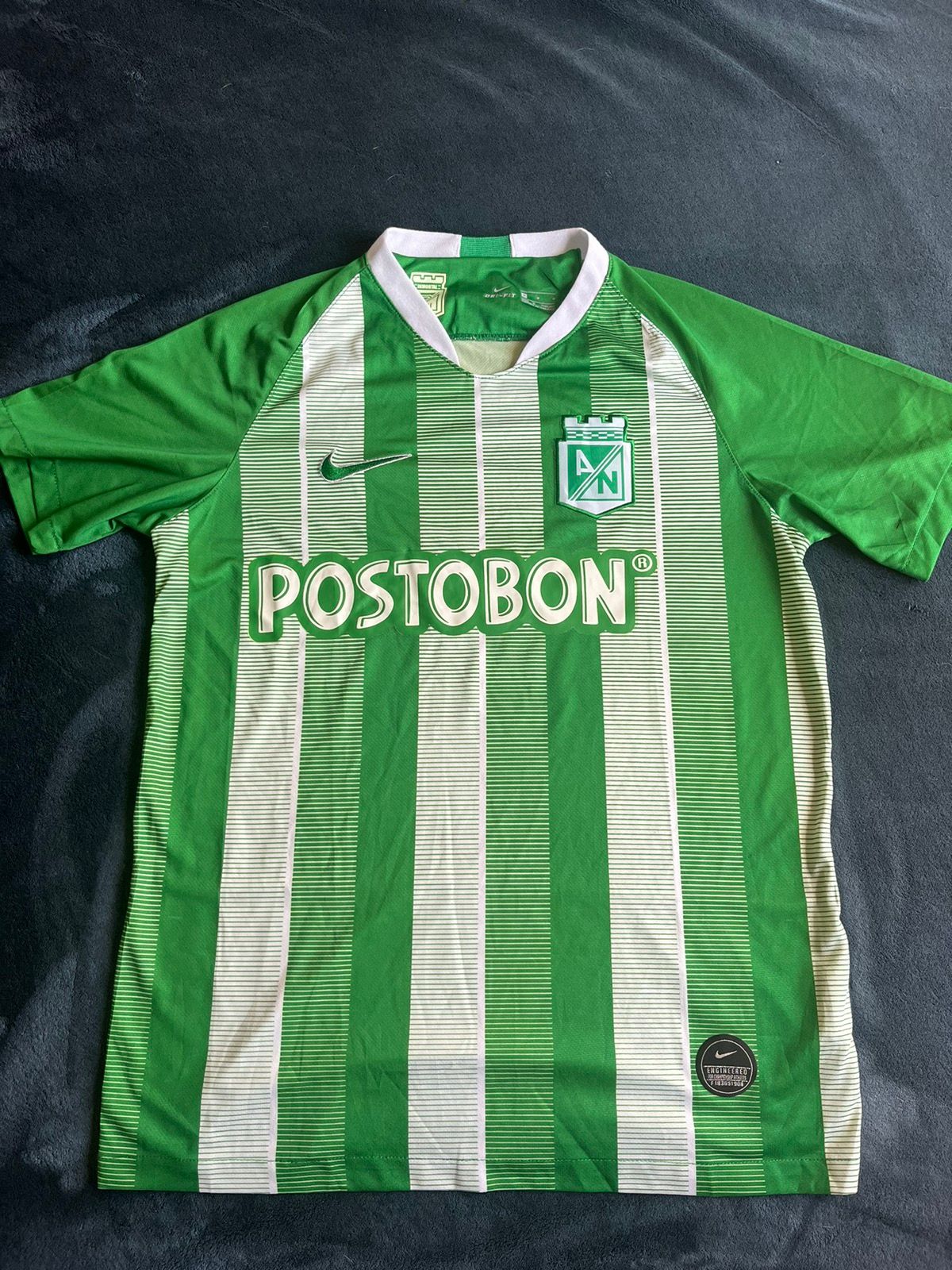 Pre-owned Nike X Soccer Jersey Nike Atletico Nacional Colombia Soccer Jersey In Green
