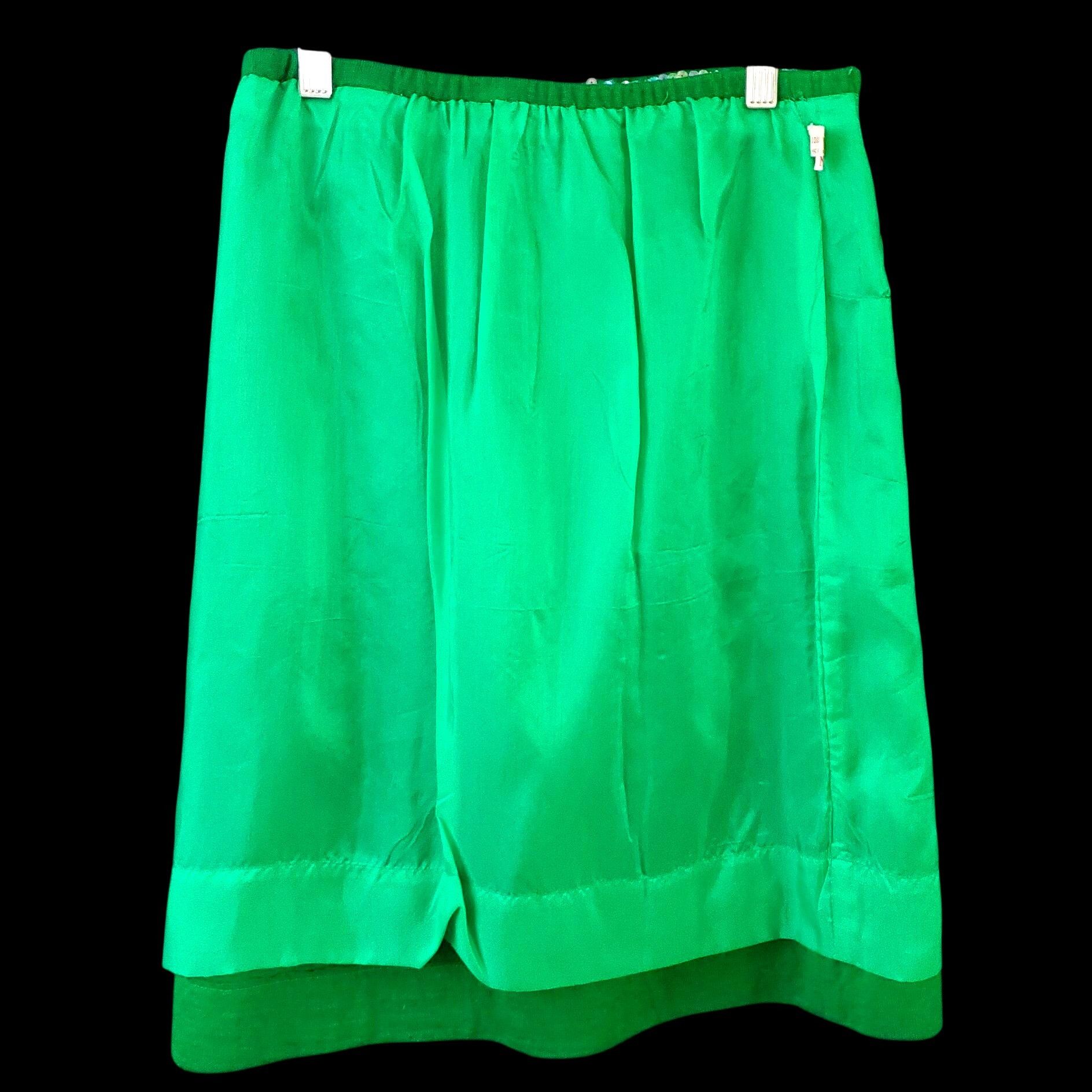 Vintage Vintage Sequin Beaded Green Skirt Set Size L 60s NWOT Cockta Size L / US 10 / IT 46 - 11 Thumbnail
