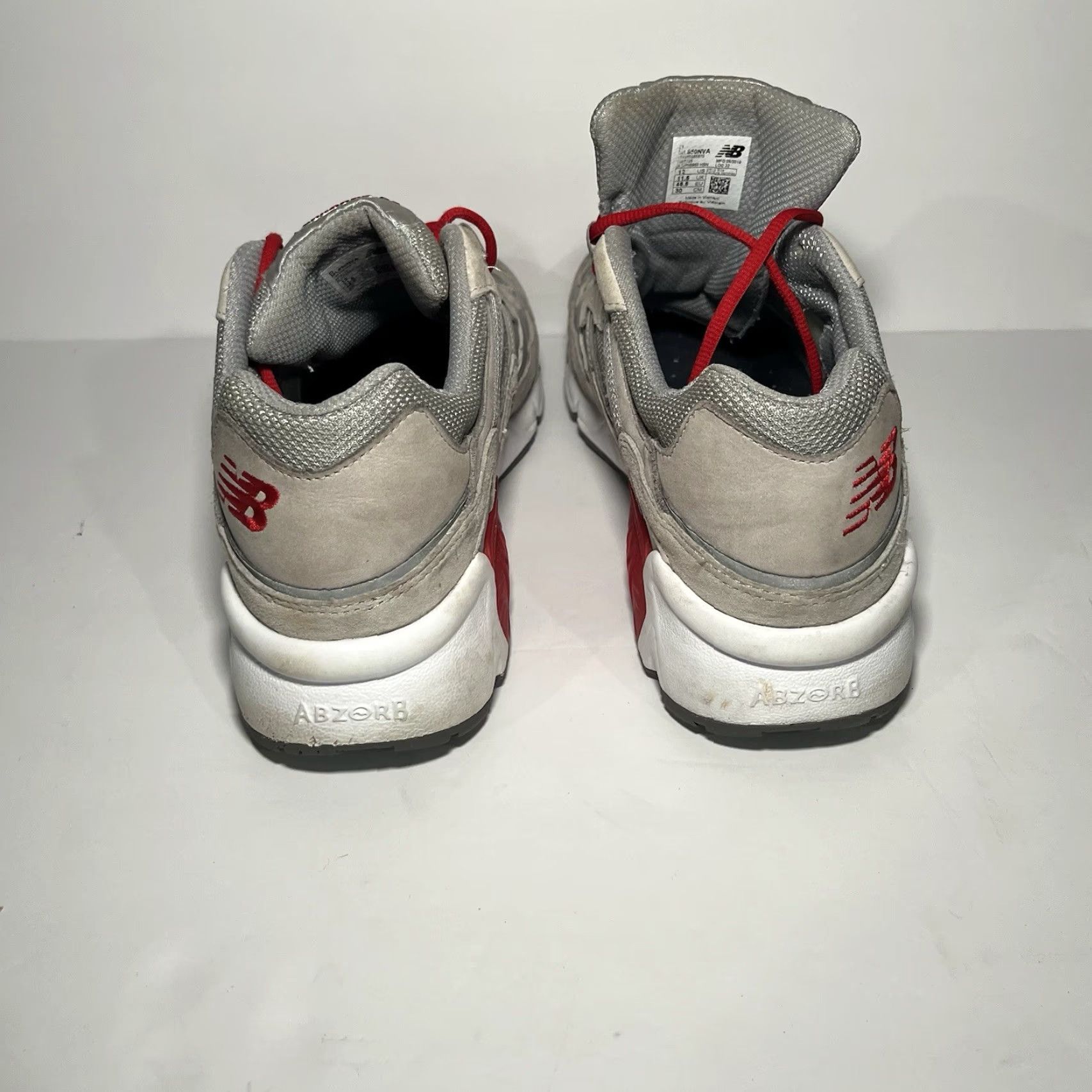 New Balance New Balance No Vacancy Inn x 850 Grey Red Size 12 No Insoles Size US 12 / EU 45 - 4 Thumbnail