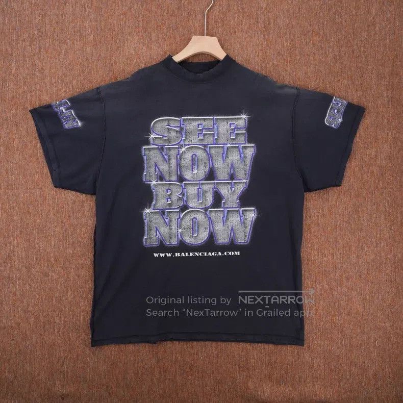 Balenciaga Balenciaga Black Washed Short Sleeve Size US L / EU 52-54 / 3 - 1 Thumbnail