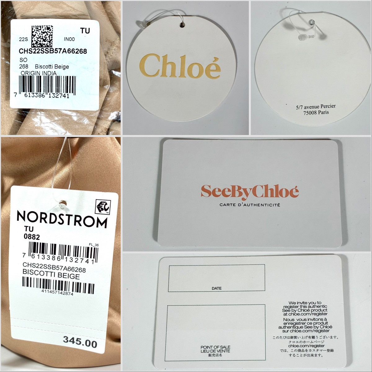 See by Chloe See by Chloe Tilly Satin Mini Backpack Biscotti Beige NWT Size ONE SIZE - 4 Thumbnail