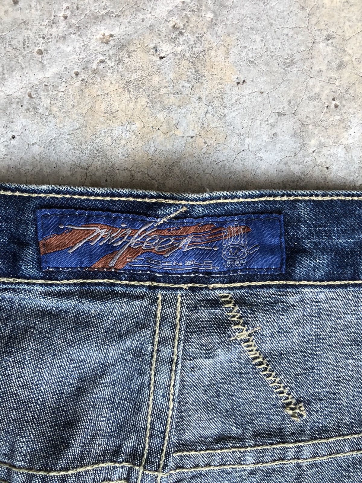 Vintage Miskeen Embroidered Logo Baggy Jeans Distressed Jeans Size US 36 / EU 52 - 15 Thumbnail