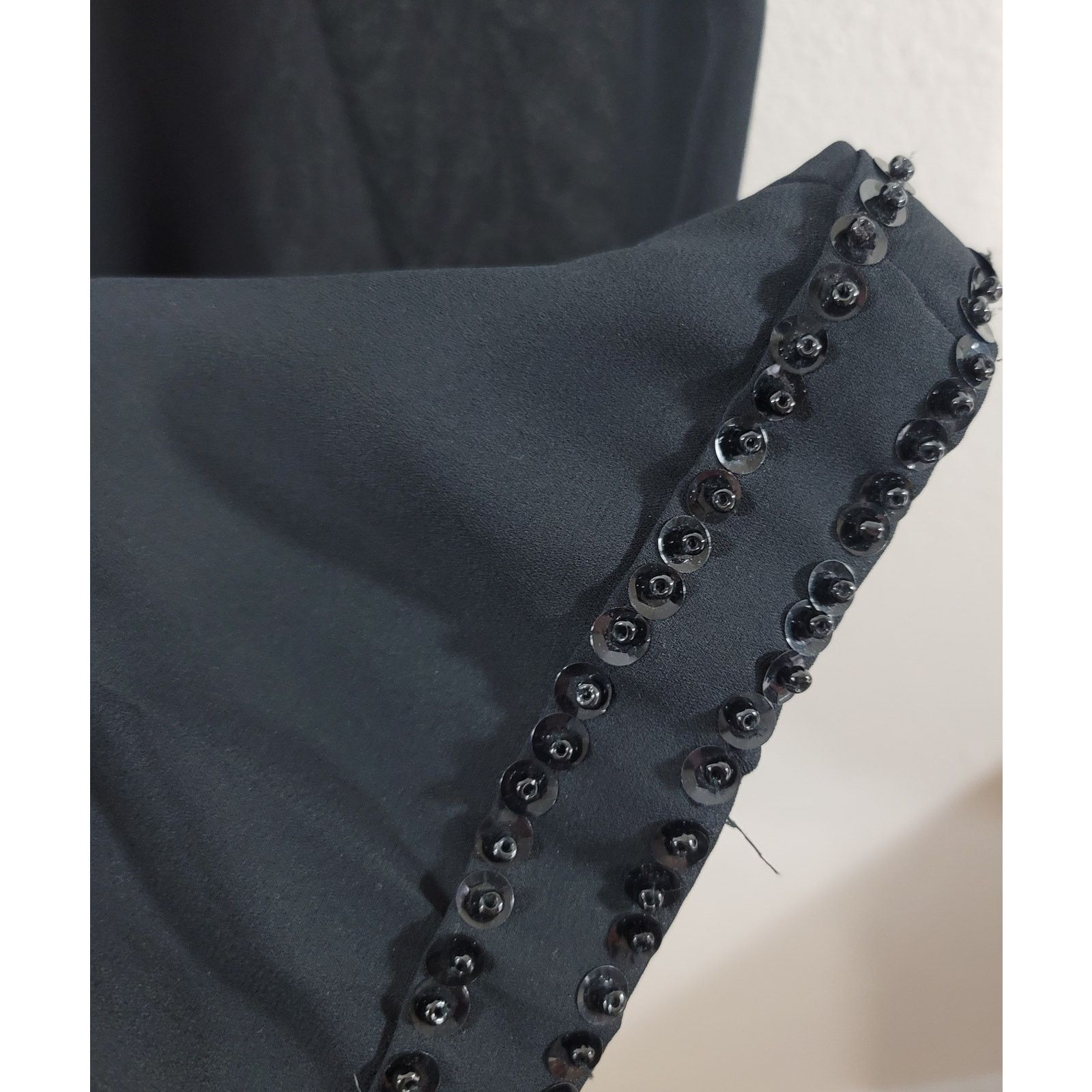 Other VTG Marmie West Black Sequin Hem Pleated Pants Medium Large Size 28" / US 6 / IT 42 - 6 Thumbnail
