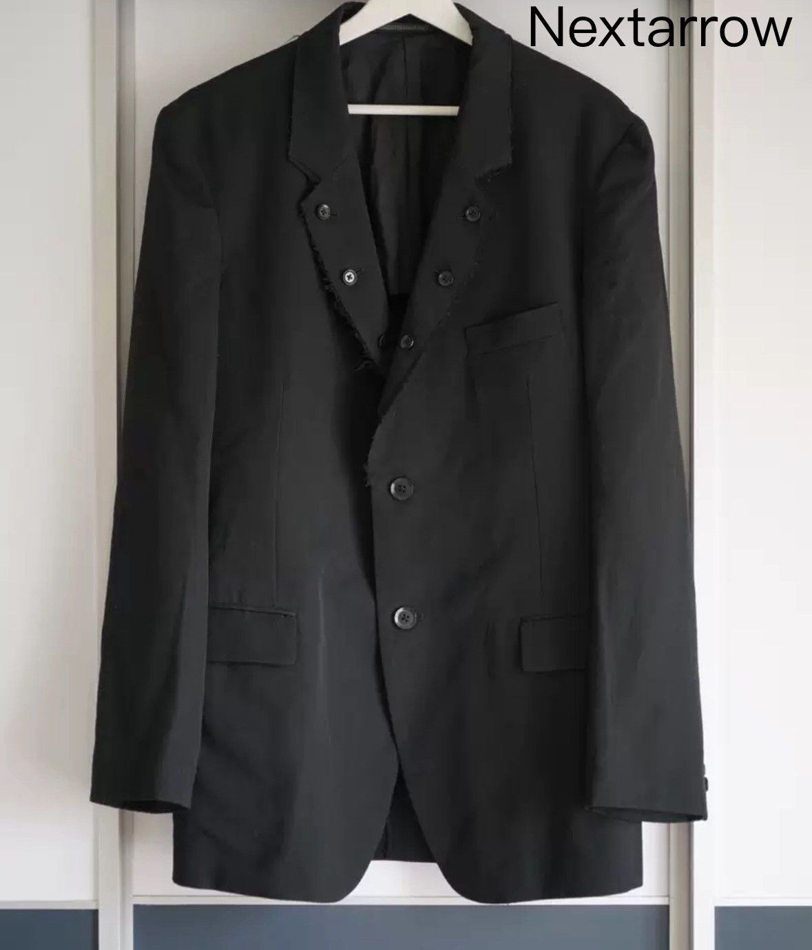 Yohji Yamamoto Yohji Yamamoto 11ss silk collar fringed double suit Size US XL / EU 56 / 4 - 1 Thumbnail