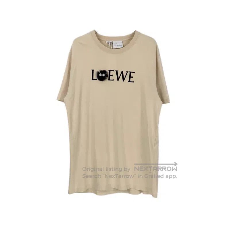 Loewe Loewe Beige Joint Big Logo 3D Coal Short Sleeve Size US L / EU 52-54 / 3 - 1 Thumbnail
