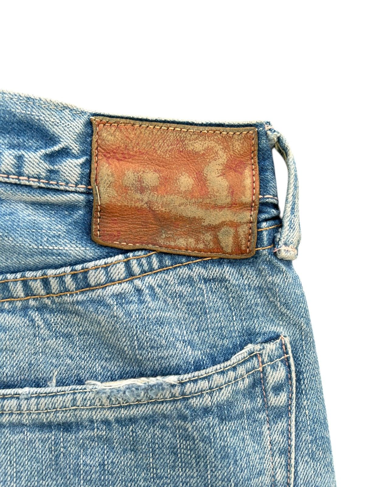 Kapital Thrashed Vintage Full Count Selvedge Repair Denim Jeans Size US 30 / EU 46 - 15 Thumbnail