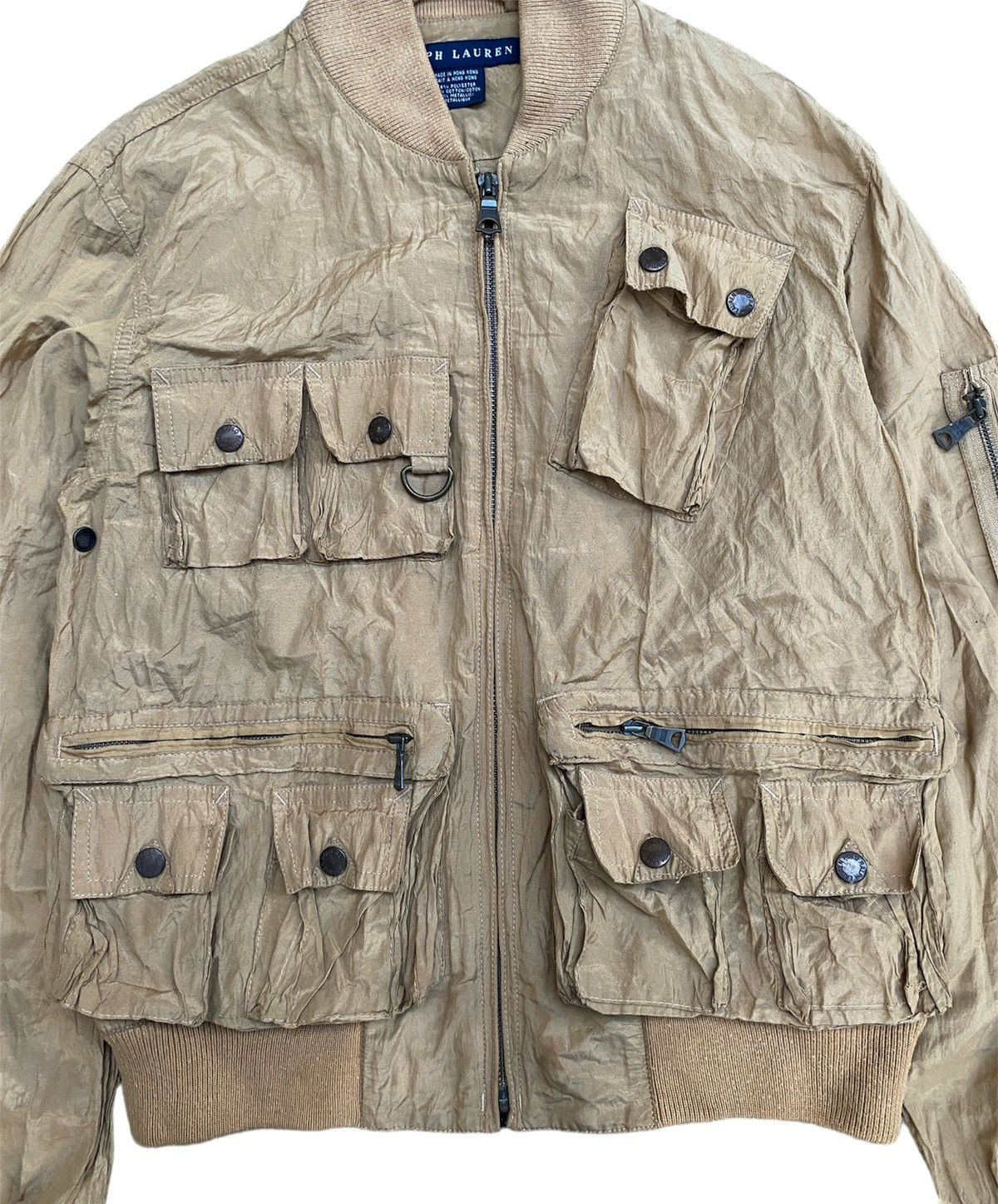 Polo Ralph Lauren × RRL Ralph Lauren × Ralph Lauren Vintage Ralph Lauren Metallic Tactical Multi Pocket Jacket Size US M / EU 48-50 / 2 - 5 Thumbnail