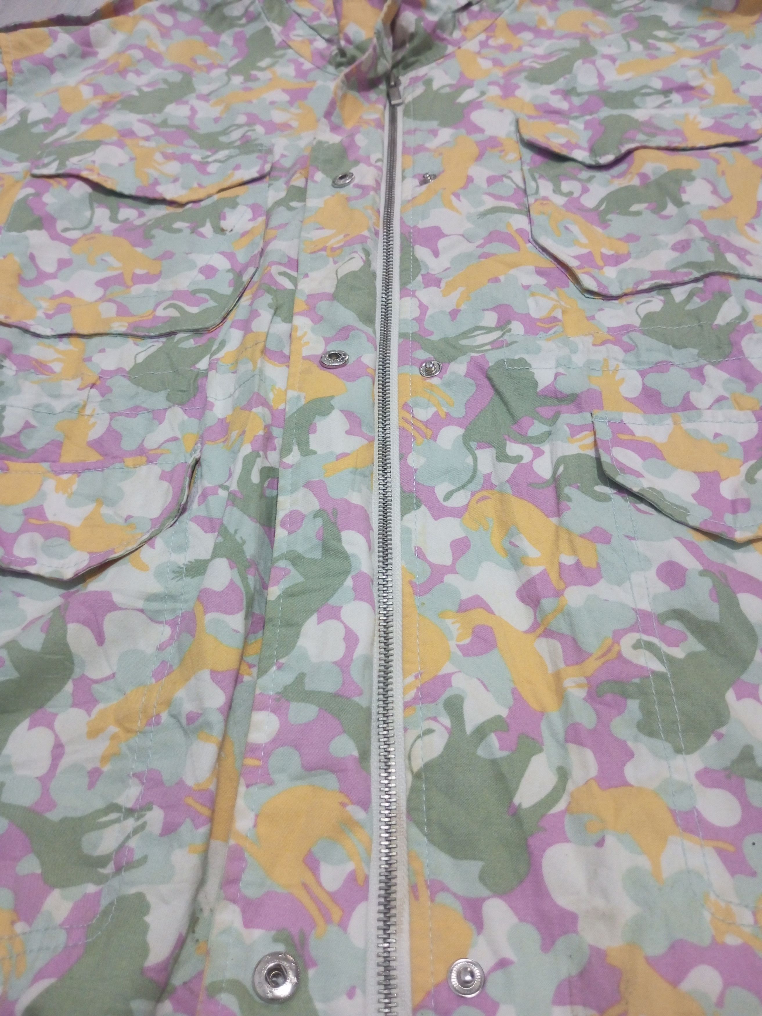 20471120 Vintage Leshop Multi pocket camo animals parka jacket Size US M / EU 48-50 / 2 - 10 Thumbnail