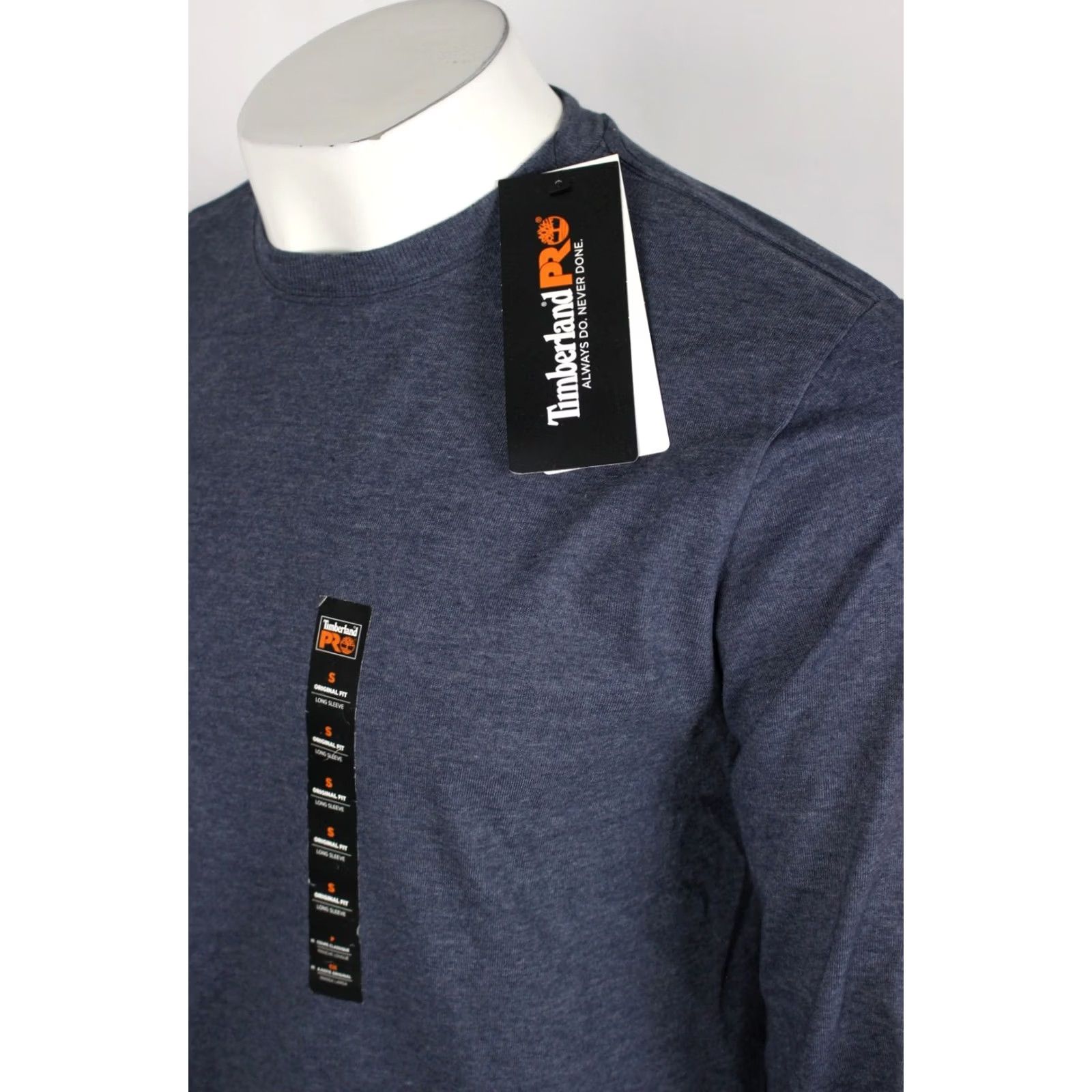 Timberland Men's Timberland PRO Base Plate Blended Logo Long Sleeve T Shirt Small Blue Size US S / EU 44-46 / 1 - 4 Thumbnail