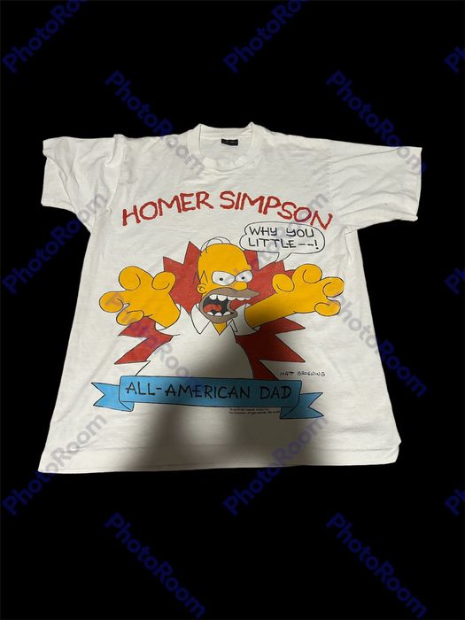 Vintage licensed 1990 homer simpson why you little t shirt grailed