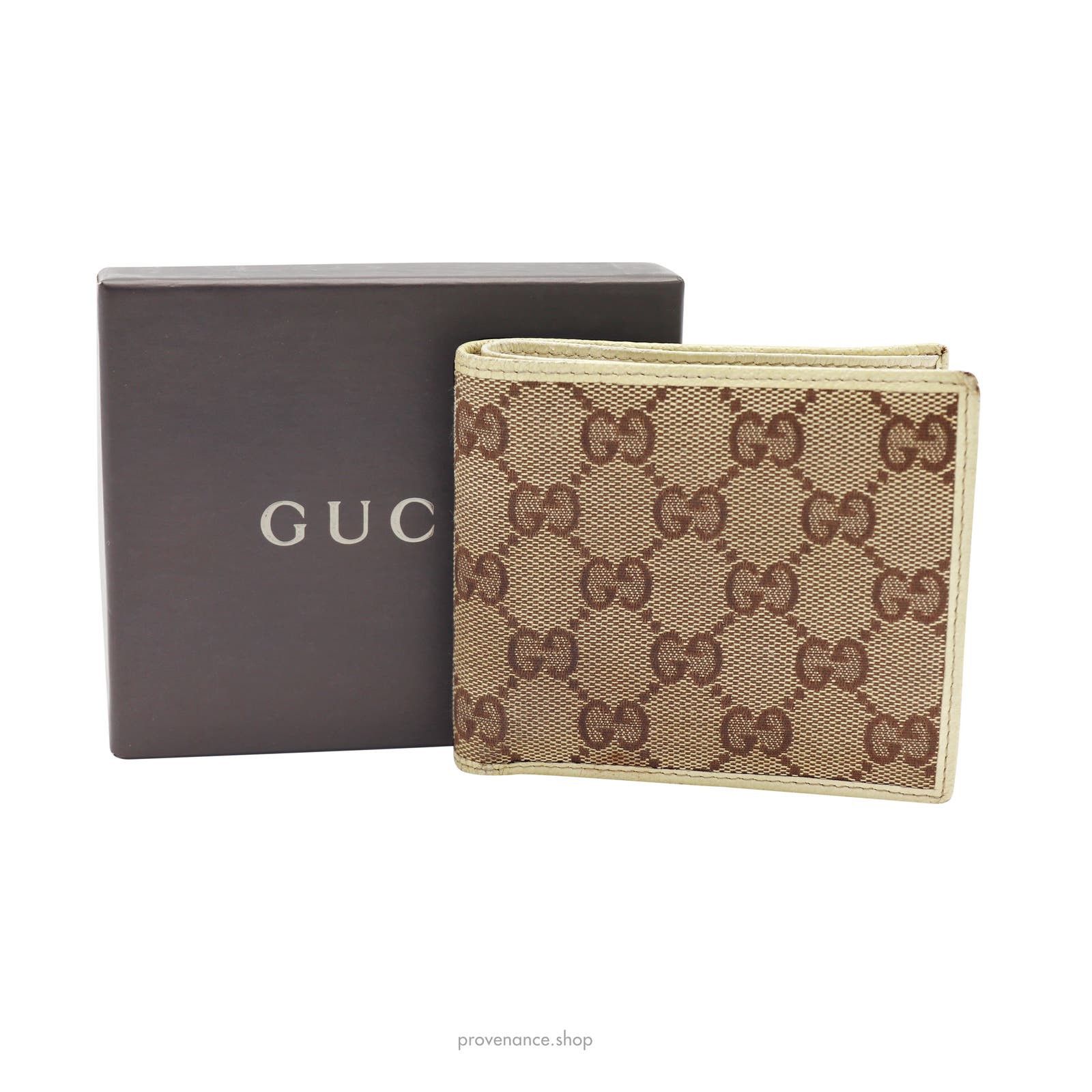 image of Gucci GG Canvas Bifold Wallet - Brown, Men's