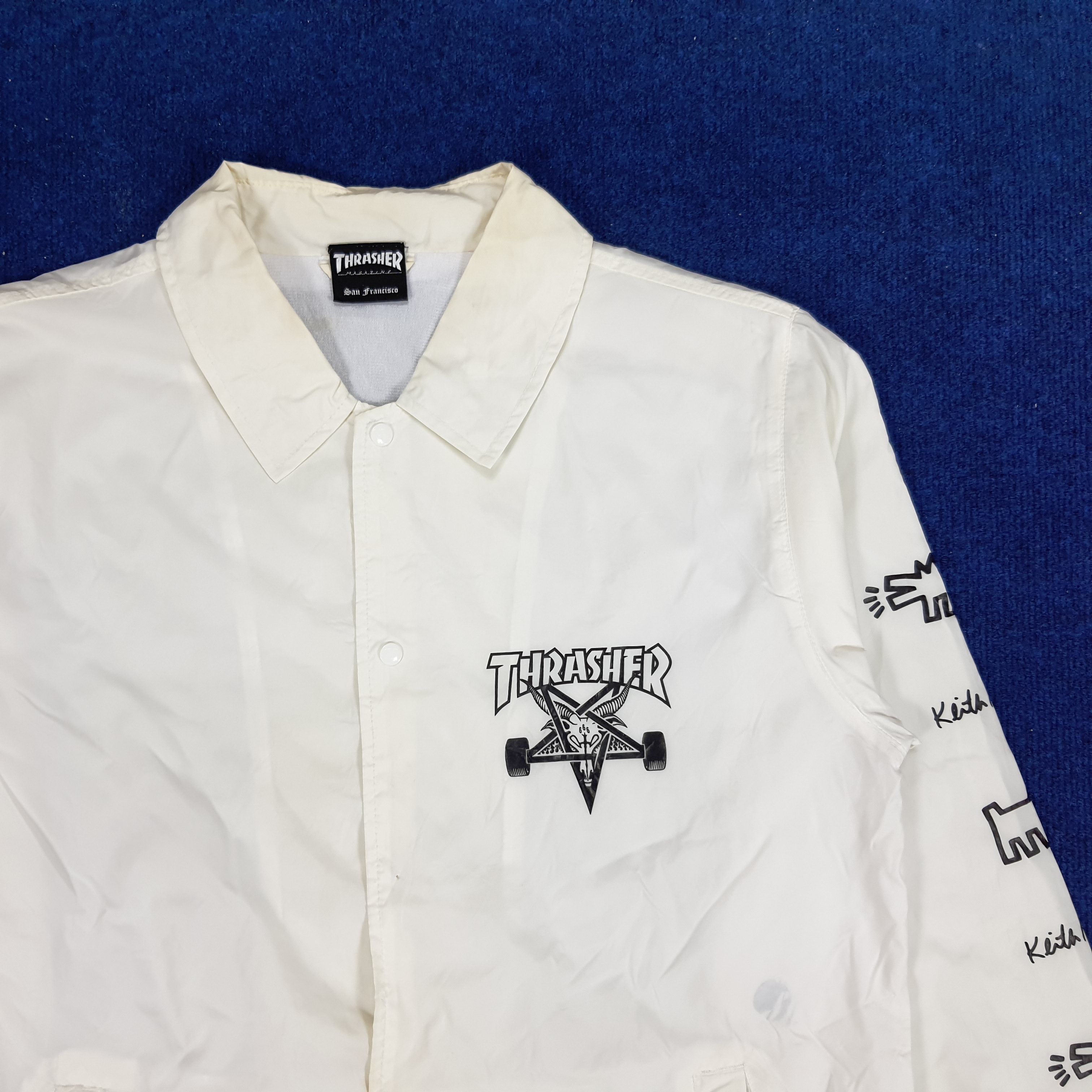 Keith Haring × Thrasher × Vintage Vintage Thrasher x Keith Haring Streetwear Coach Jacket Size US M / EU 48-50 / 2 - 2 Thumbnail
