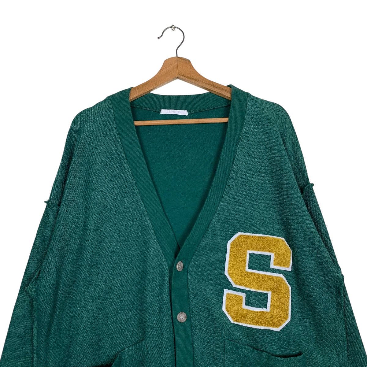 Japanese Brand SPINNS Capital S Green Light Cardigan #1454-C66 Size US M / EU 48-50 / 2 - 2 Thumbnail