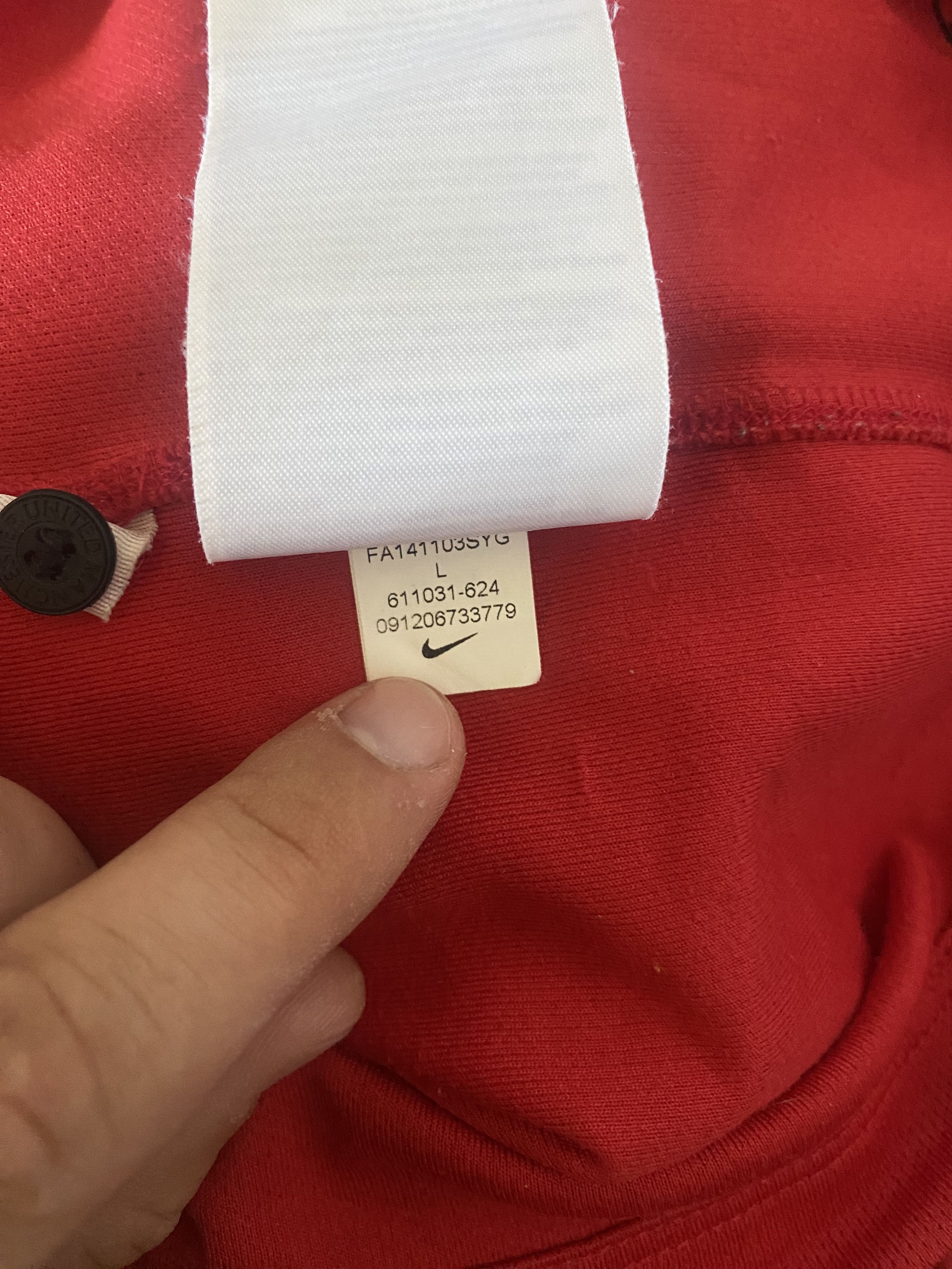 Nike Soccer Jersey MANCHESTER UNITED FC 2014 - 2015 - Nike - L Size US L / EU 52-54 / 3 - 6 Thumbnail