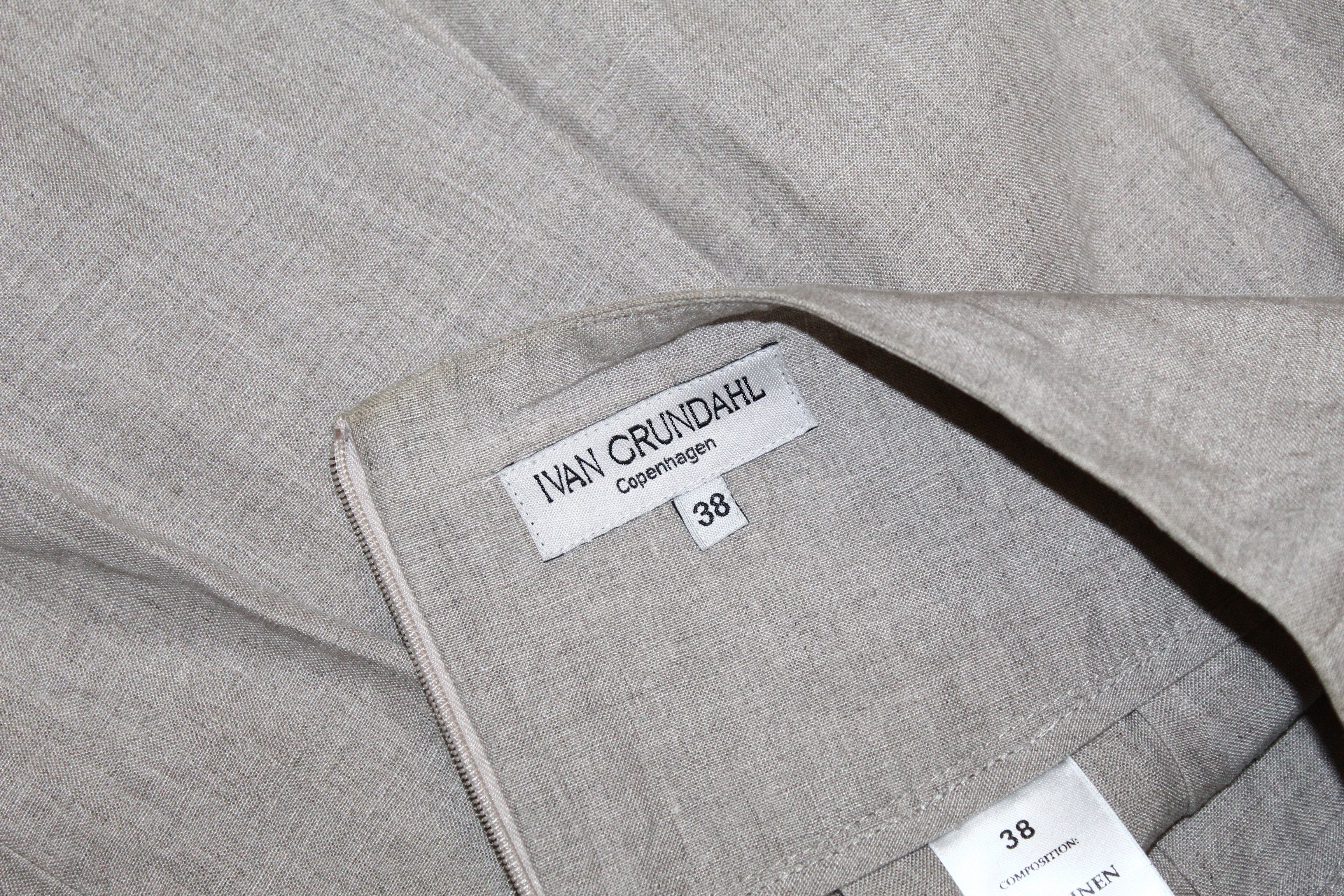 Ivan Grundahl Ivan Grundahl Linen Pleated Cargo Patch Pockets Skirt Size 32" / US 10 / IT 46 - 2 Thumbnail