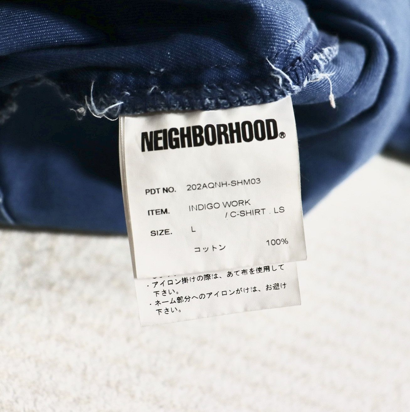 Neighborhood NBHD Neighborhood 20aw Indigo Work Shirt sizeL Size US L / EU 52-54 / 3 - 9 Thumbnail