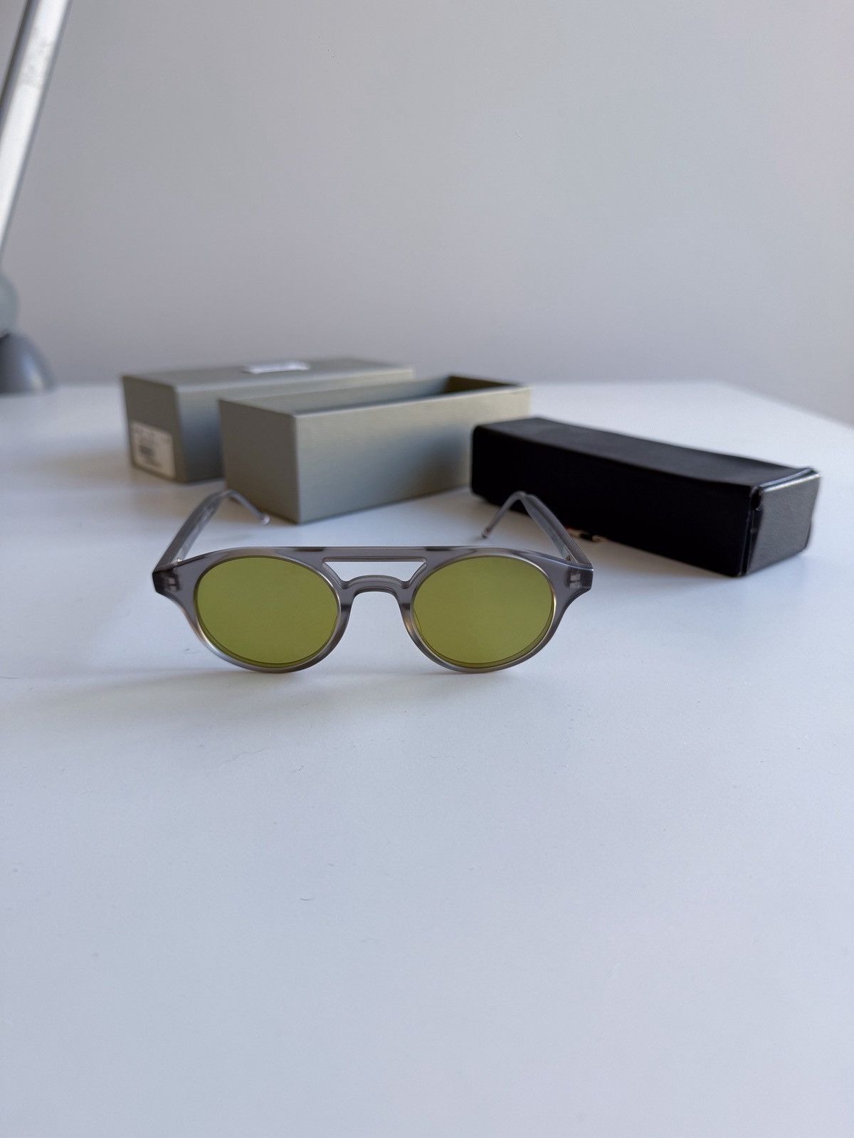 Thom Browne THOM BROWNE TB-300 C SUNGLASSES OLIVE GREEN TINT OS *RARE* Size ONE SIZE - 4 Thumbnail