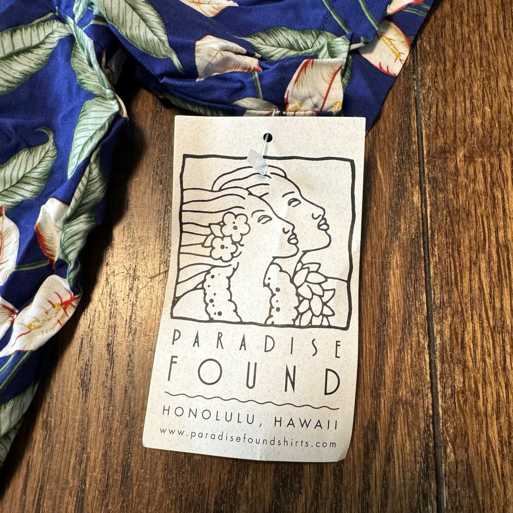 Paradise Found VINTAGE Paradise Found Men's Hawaiian Shirt XL Floral Blue Made In USA New Size US XL / EU 56 / 4 - 5 Thumbnail