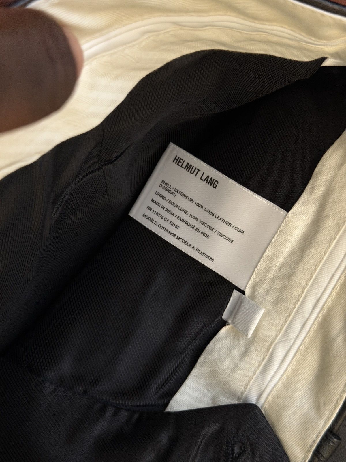 Helmut Lang Helmut Lang Black Leather Straight Utility Pants Size 32 Size US 32 / EU 48 - 3 Thumbnail