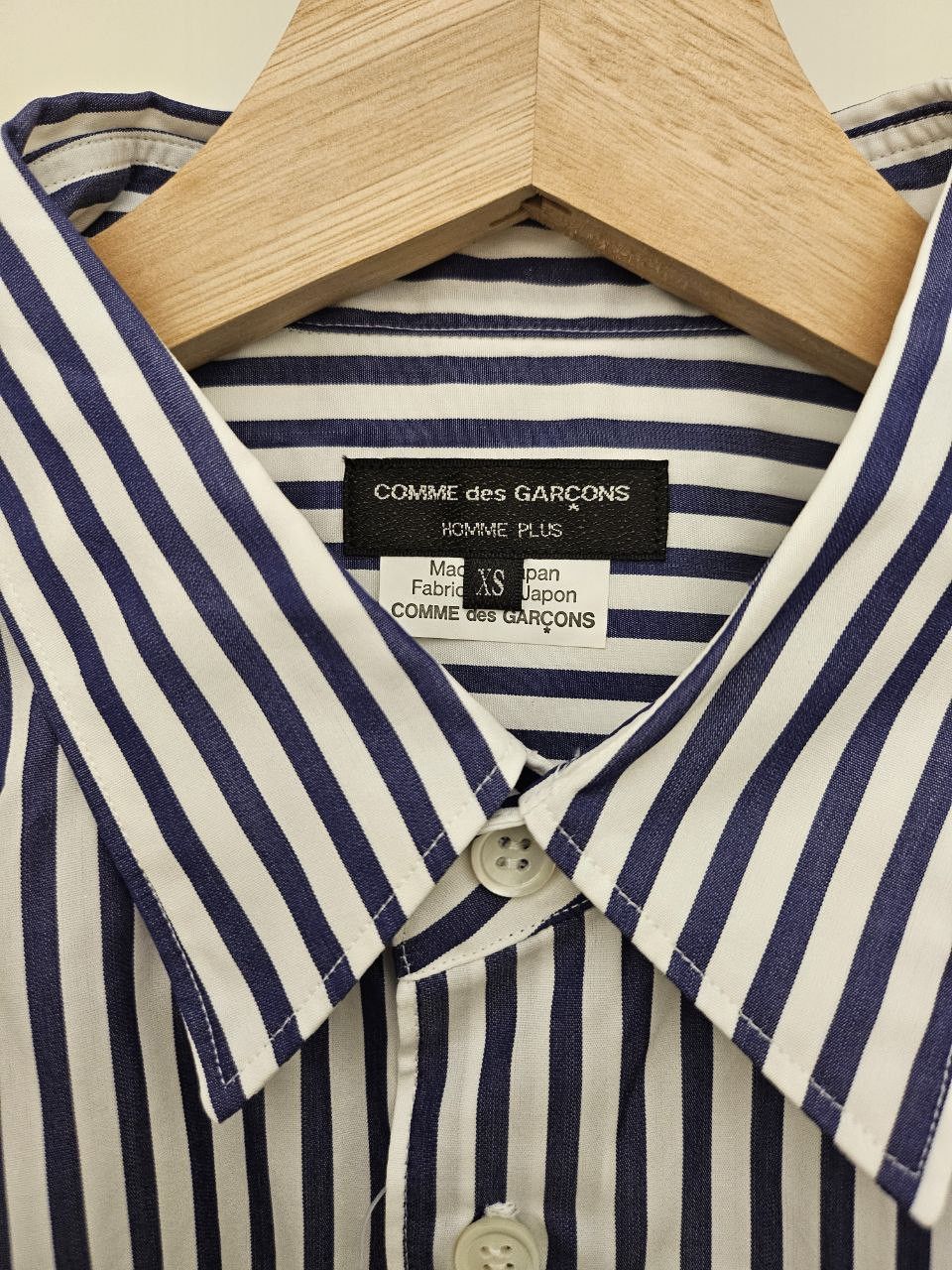 Comme des Garcons *New* Cut Out Circle Striped Bondage Shirt Size US XS / EU 42 / 0 - 5 Thumbnail
