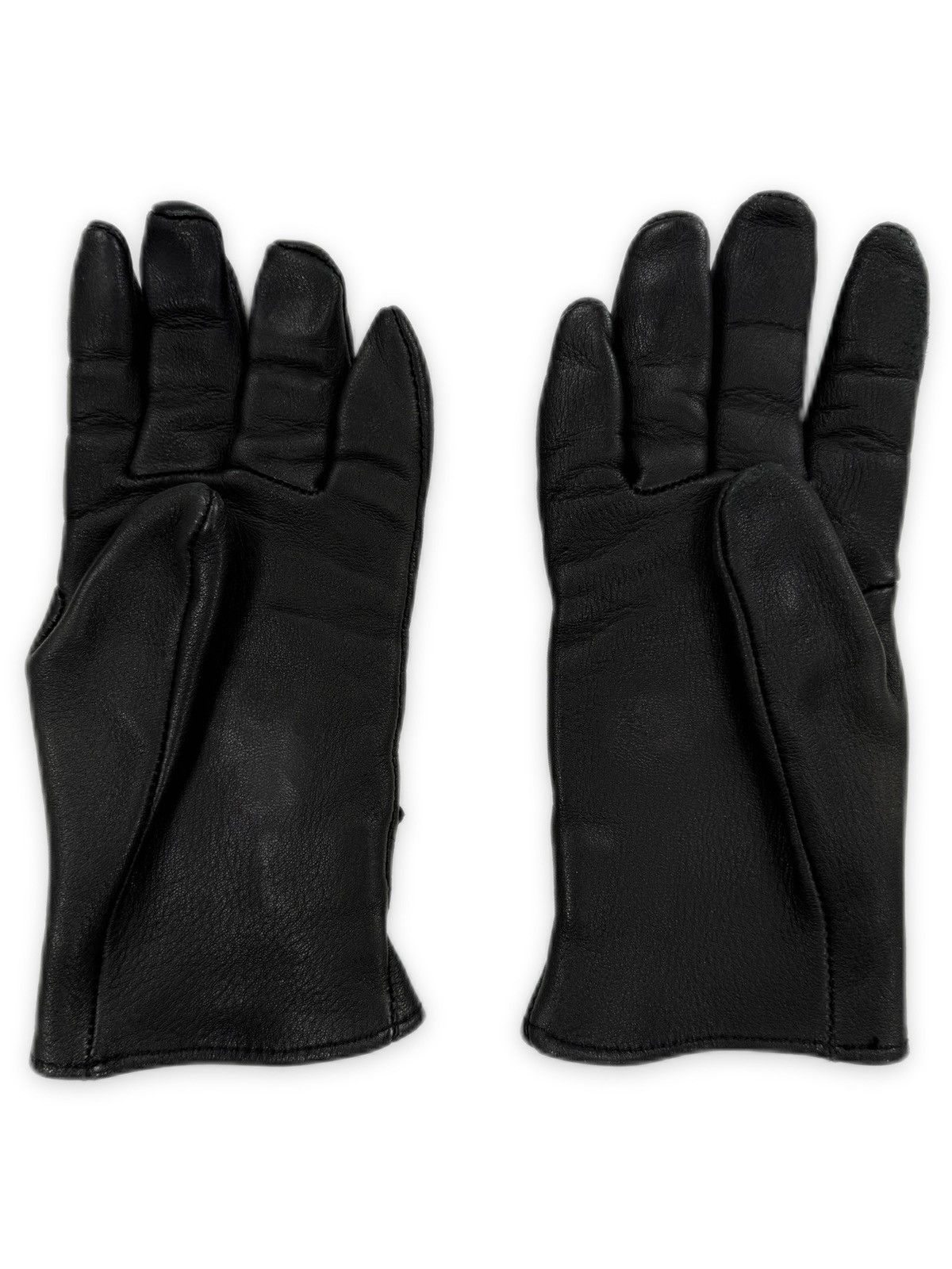 Chrome Hearts Chrome Hearts Triple Cross Patch Cemetery Black Leather Gloves Size ONE SIZE - 3 Thumbnail