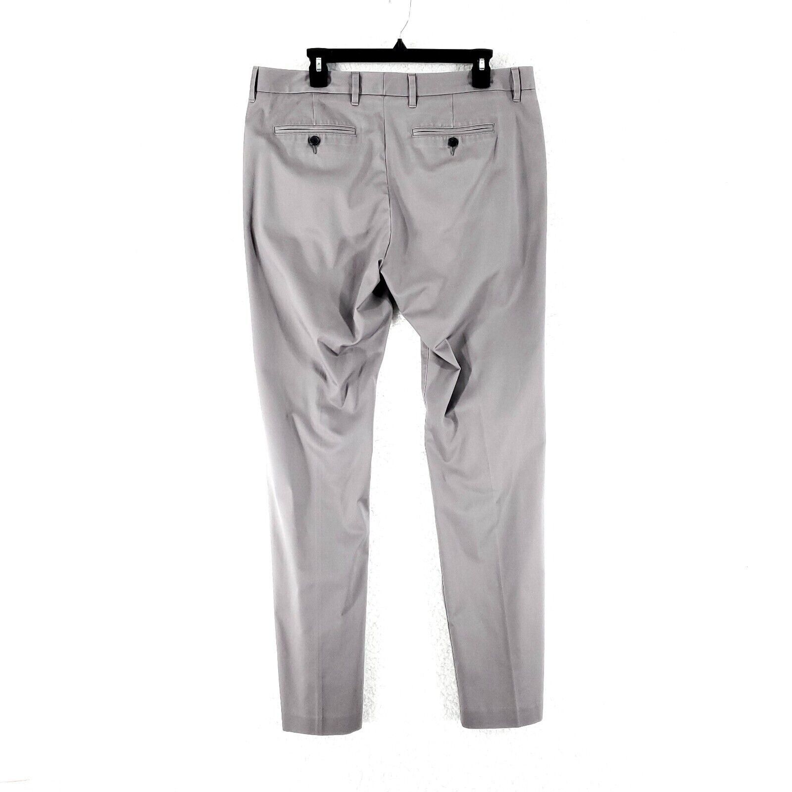 Bonobos Bonobos Friday Cotton Gray Flat Front Mid Rise Chino Pants 3 Size US 37 - 2 Thumbnail