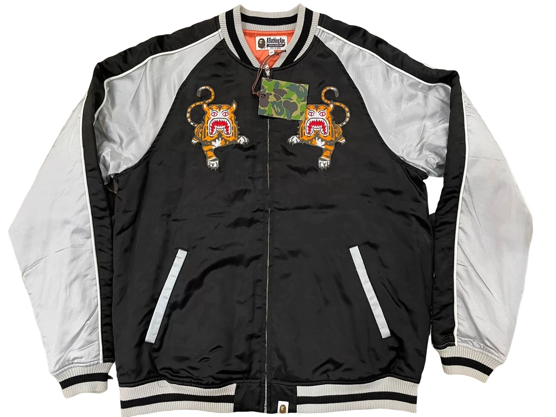 Bape A Bathing Ape Tiger Embroidered Bomber Jacket Size XL Size US XL / EU 56 / 4 - 1 Thumbnail