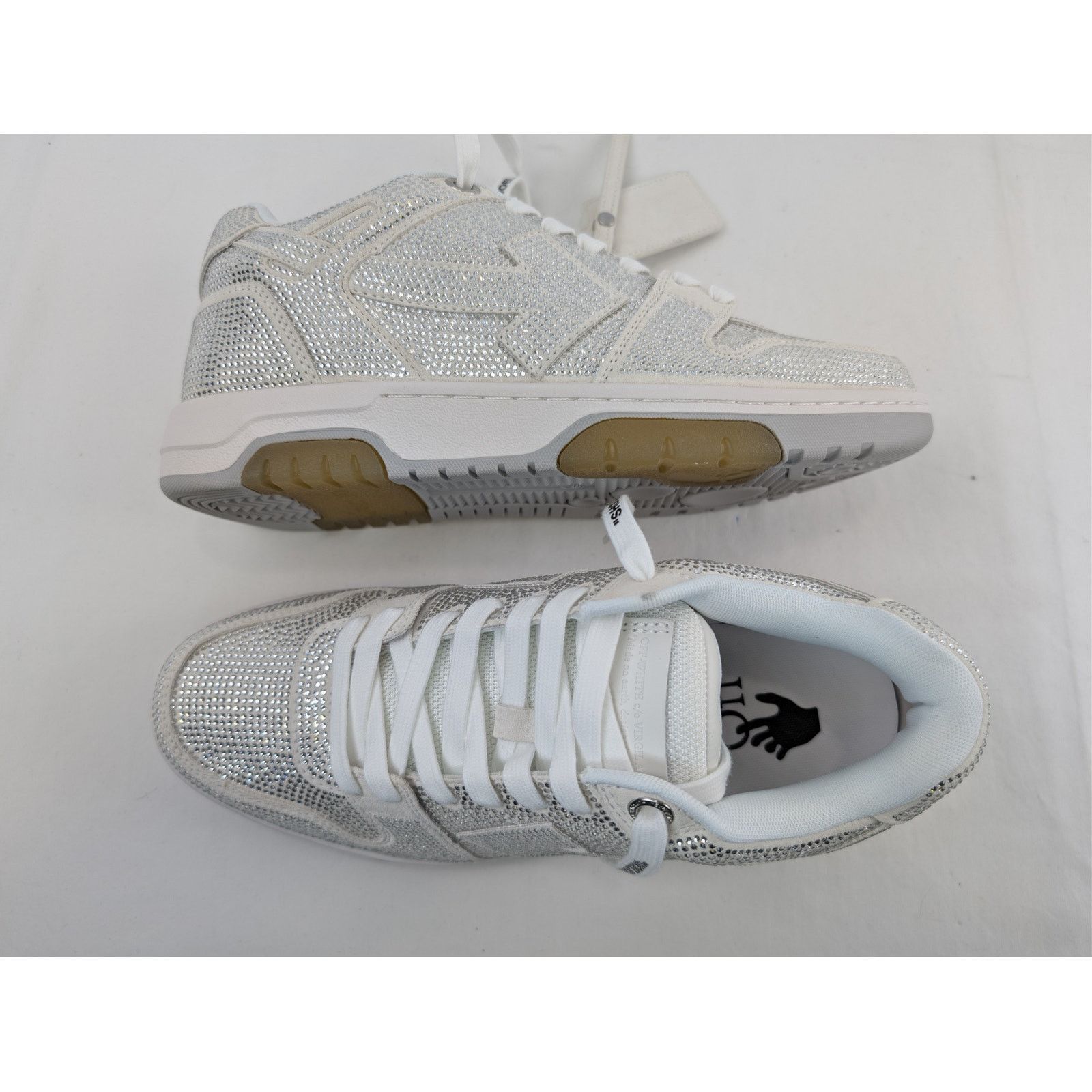Off-White o1rshd1 Out of Office Strass Sneakers in White Size US 7 / EU 40 - 1 Thumbnail
