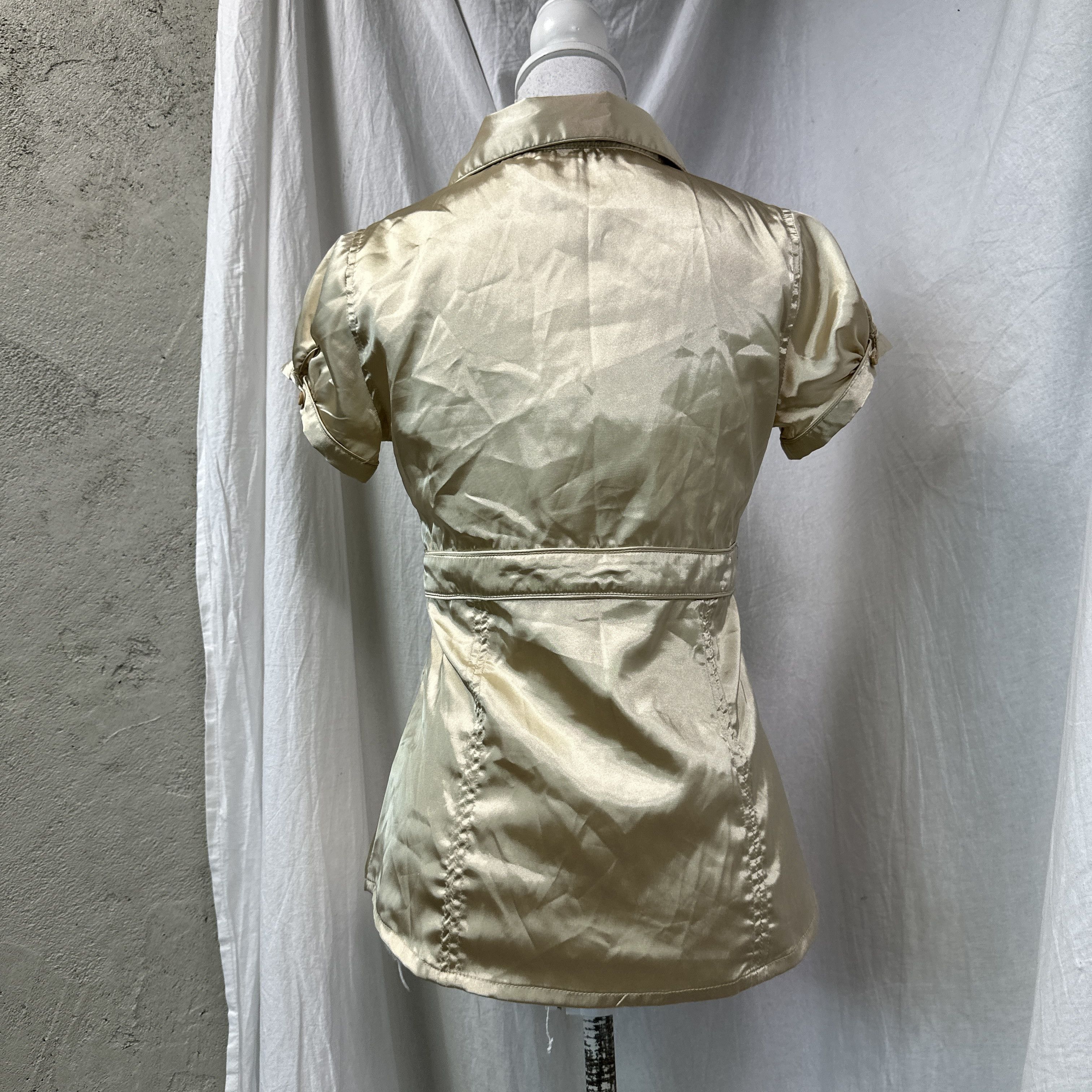 Vintage Vintage Avant Garde Elegant Grunge Satin Shirt Y2K Size M / US 6-8 / IT 42-44 - 7 Thumbnail