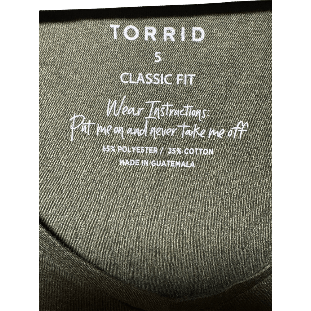 Torrid Torrid Green V-Neck Short Sleeve Womens Tshirt 5X, 28 Size 4XL / US 24-26 - 2 Thumbnail
