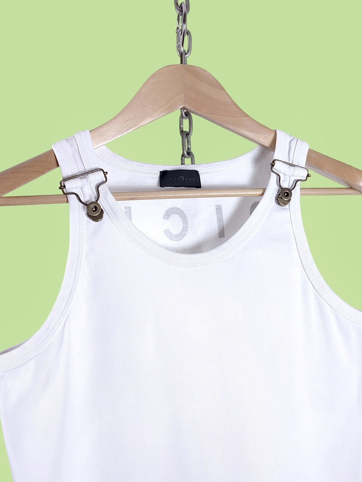 John Richmond John Richmond RICH Print White Tank Top Size US L / EU 52-54 / 3 - 5 Thumbnail