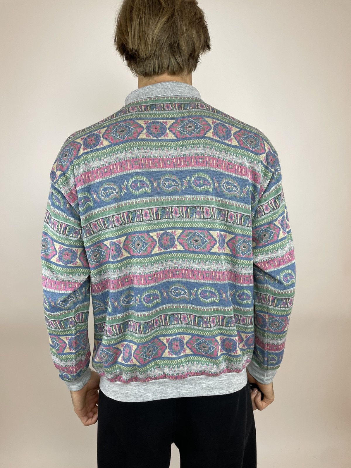 Japanese Brand × Vintage GREEN DUCK Vintage striped polo long sleeve Mens size XL Size US XL / EU 56 / 4 - 8 Thumbnail