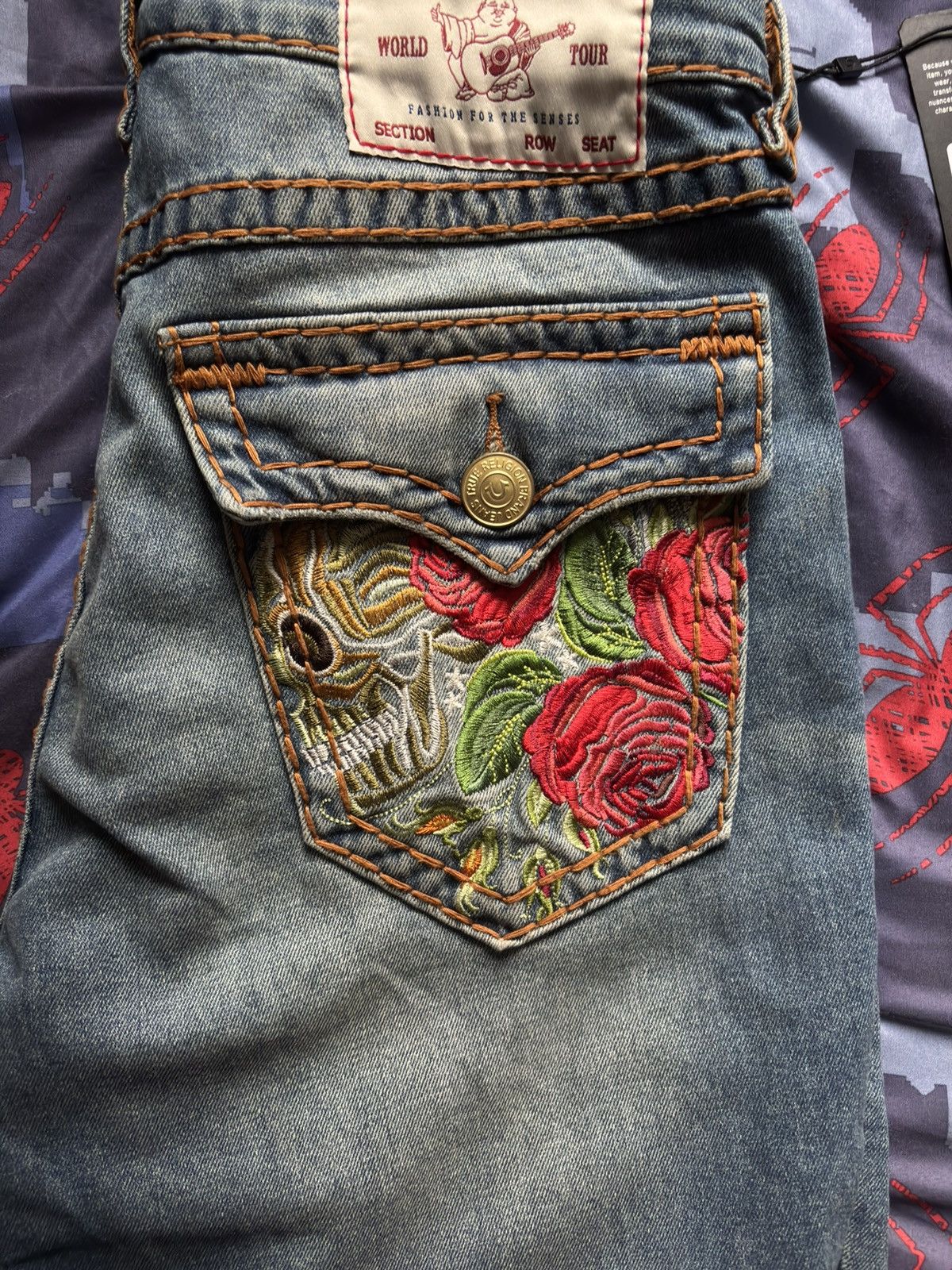 True Religion True Religion Ricky Super Flap Embro Bk Pkt Size US 33 - 4 Thumbnail