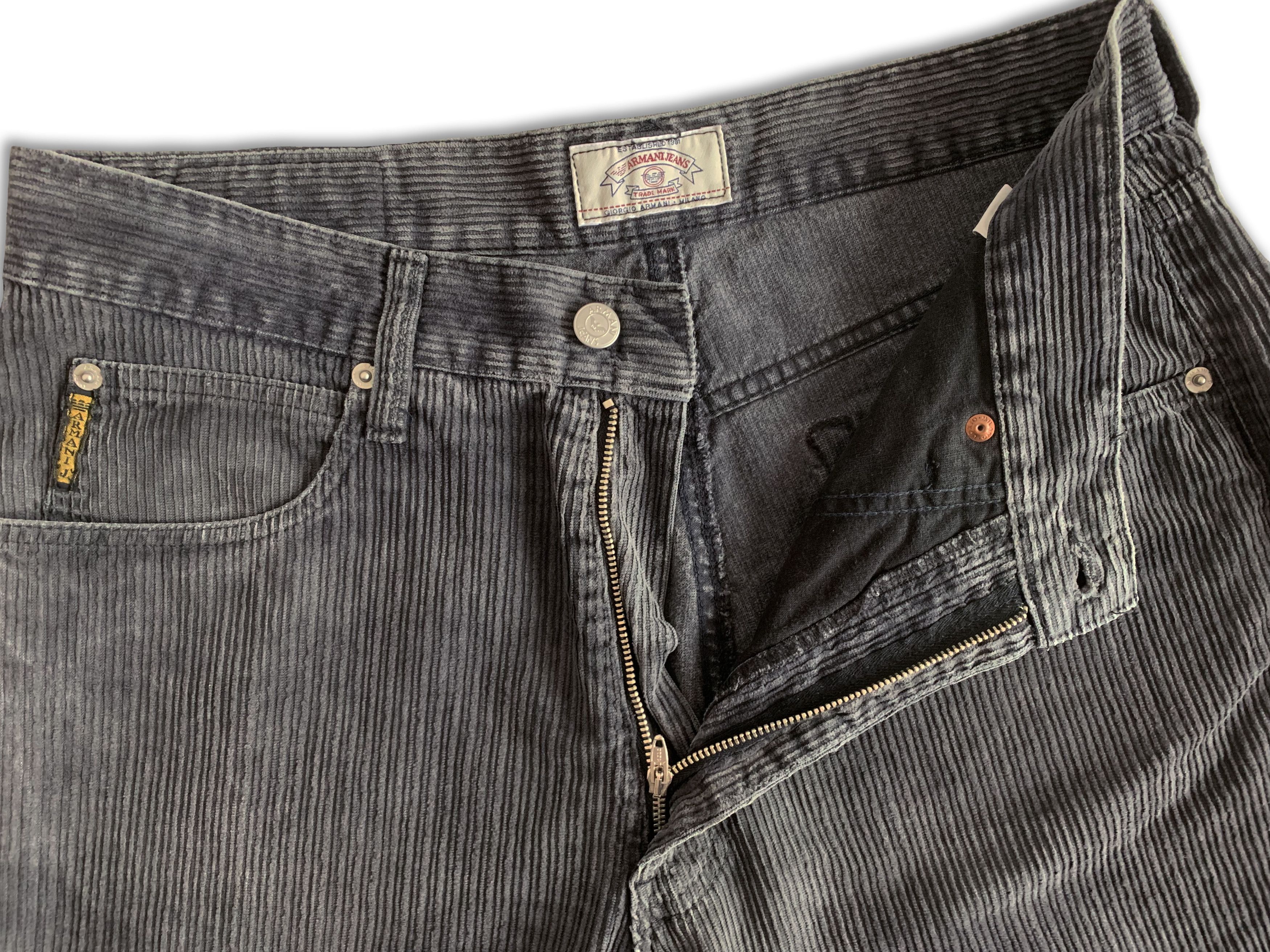 Emporio Armani Vintage 80s 90s ARMANI JEANS Corduroy Pants Faded Trousers Size US 34 / EU 50 - 10 Thumbnail