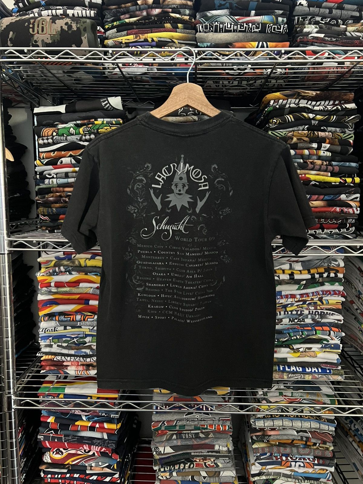 Band Tees 2009 Lacrimosa Segnsucht Gothic Metal World Tour Tee Size US S / EU 44-46 / 1 - 2 Thumbnail