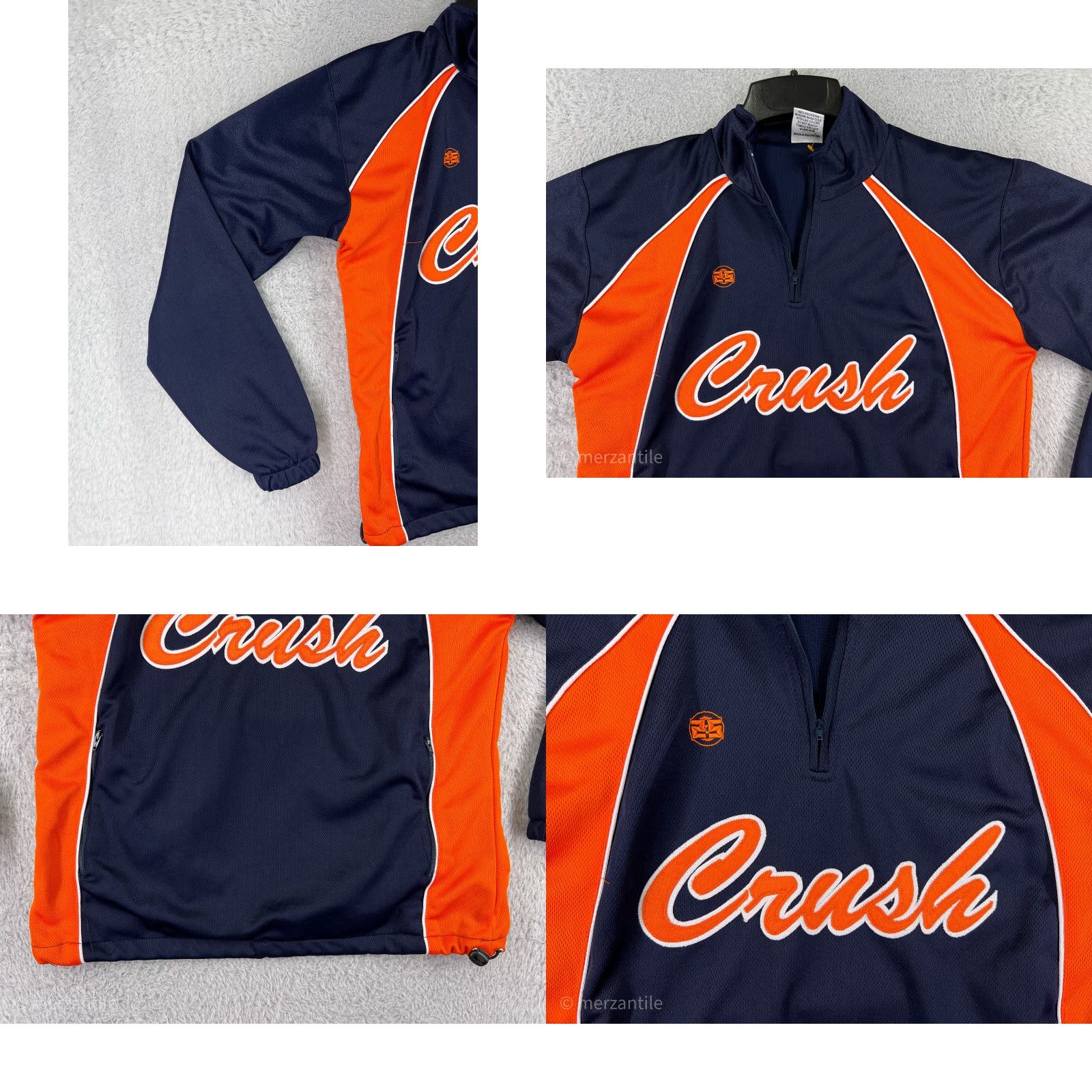 Vintage Two Five Jacket Womens M Blue Orange 1/4 Zip Jersey Sports Team Pullover Shirt Size M / US 6-8 / IT 42-44 - 8 Thumbnail