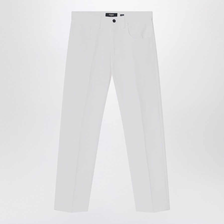 Fendi o1d2blof0226 Jeans in White Size US 31 - 1 Thumbnail