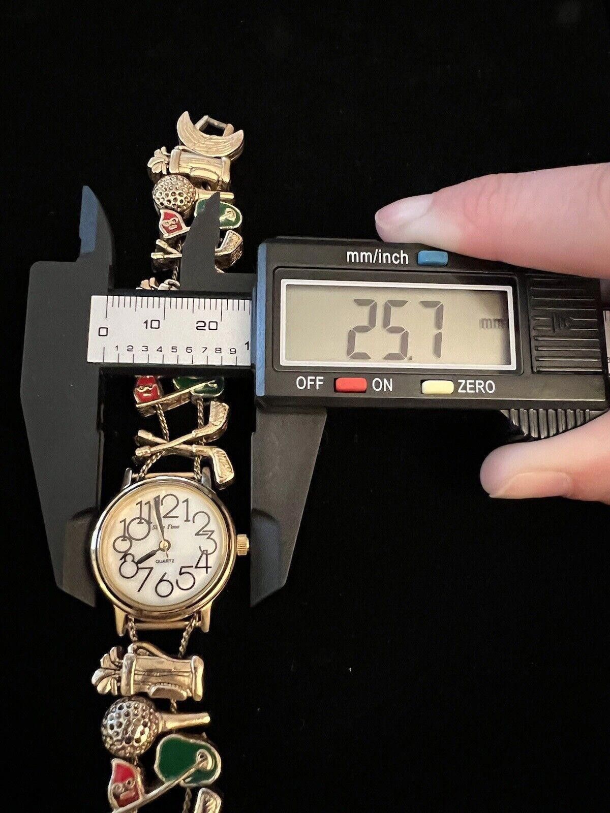 Designer Vintage Slide Time Golf Ladies Watch New Battery Size ONE SIZE - 8 Thumbnail