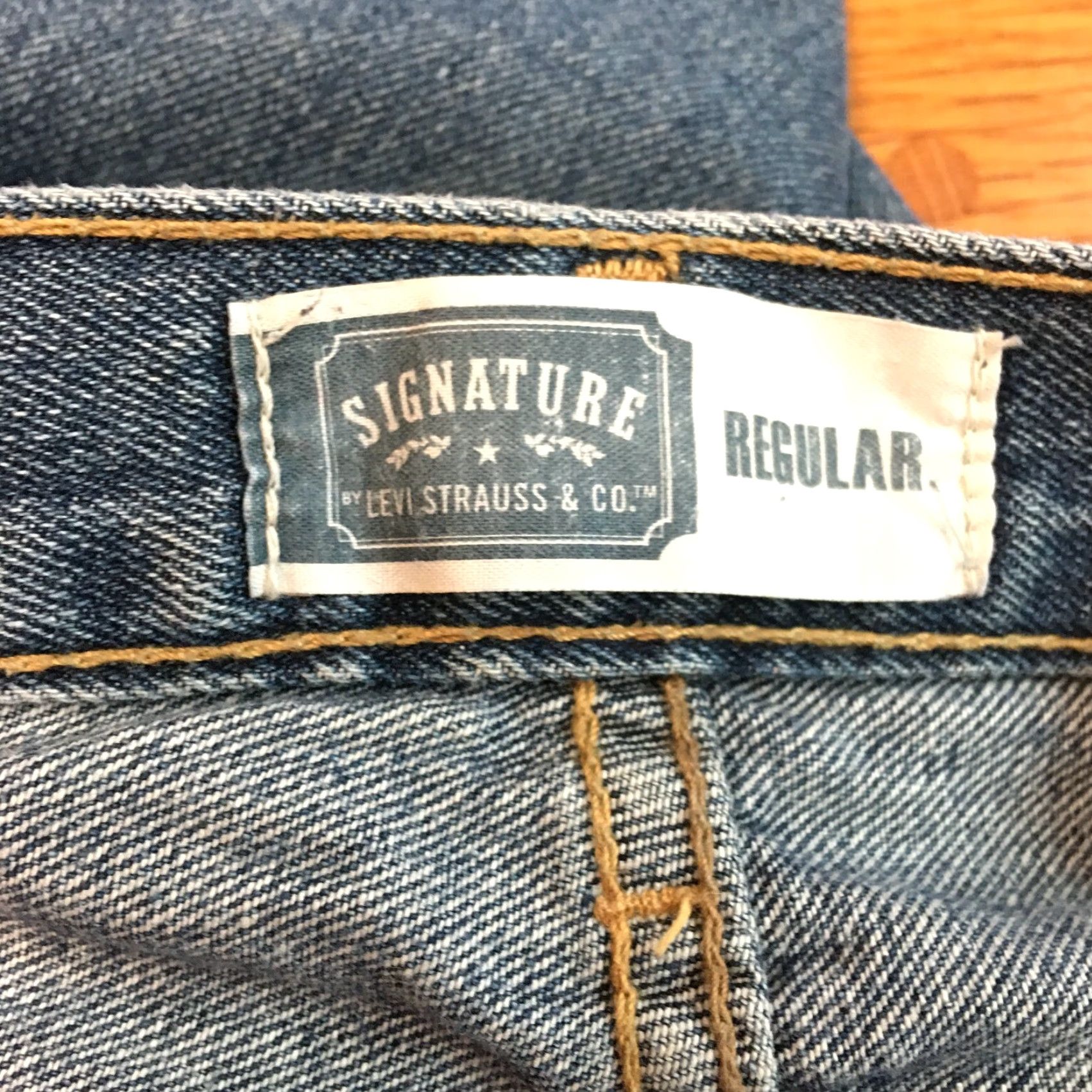 CO Signature By Levi Strauss & Co Mens Jeans Straight Blue 34X34 5-Pocket Denim 100% Cotton Mens Size US 34 / EU 50 - 7 Thumbnail