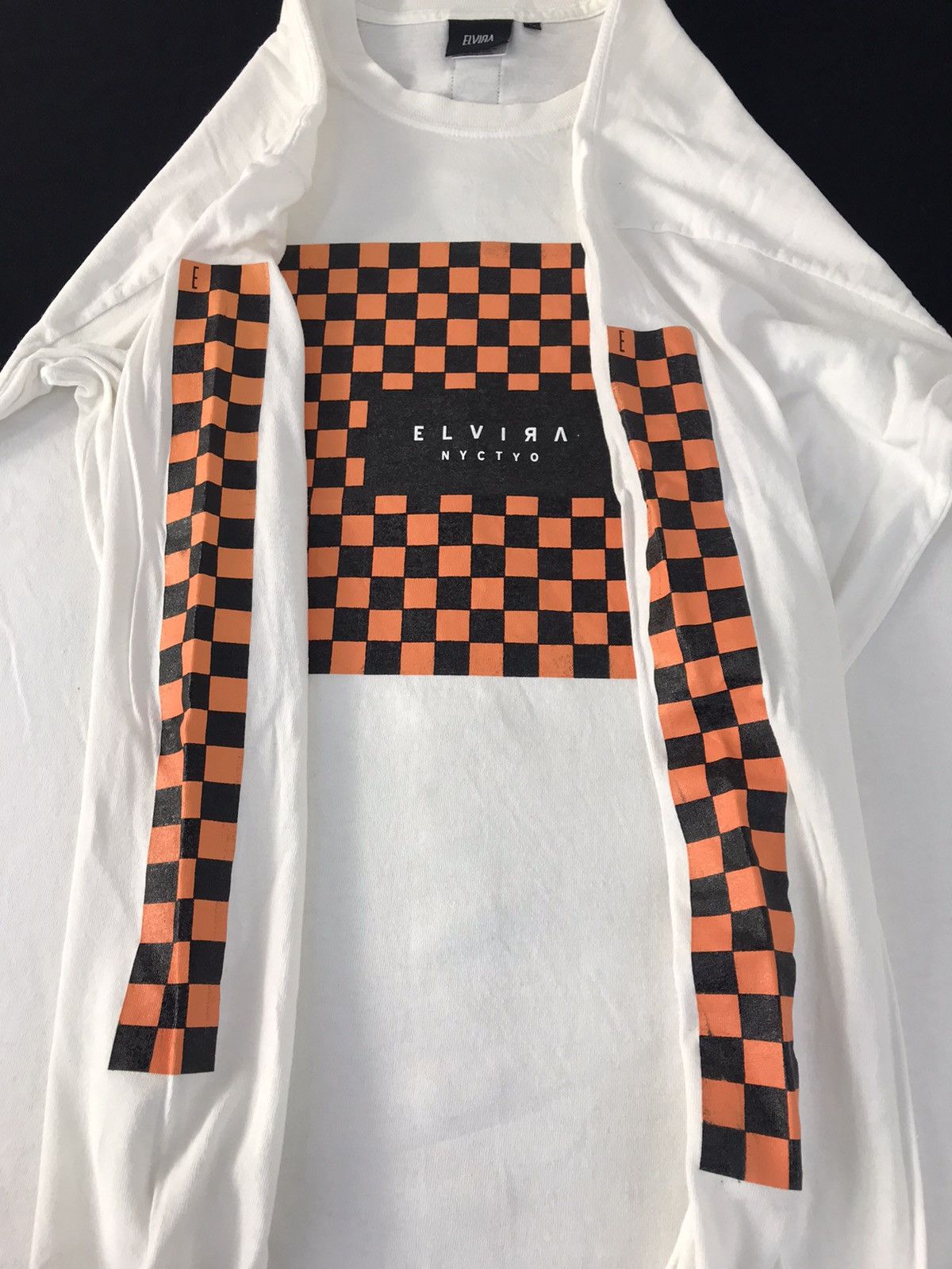 Japanese Brand Hype Elvira Net Checkered Side Tape Longsleeve Tee T-shirt Size US L / EU 52-54 / 3 - 5 Thumbnail