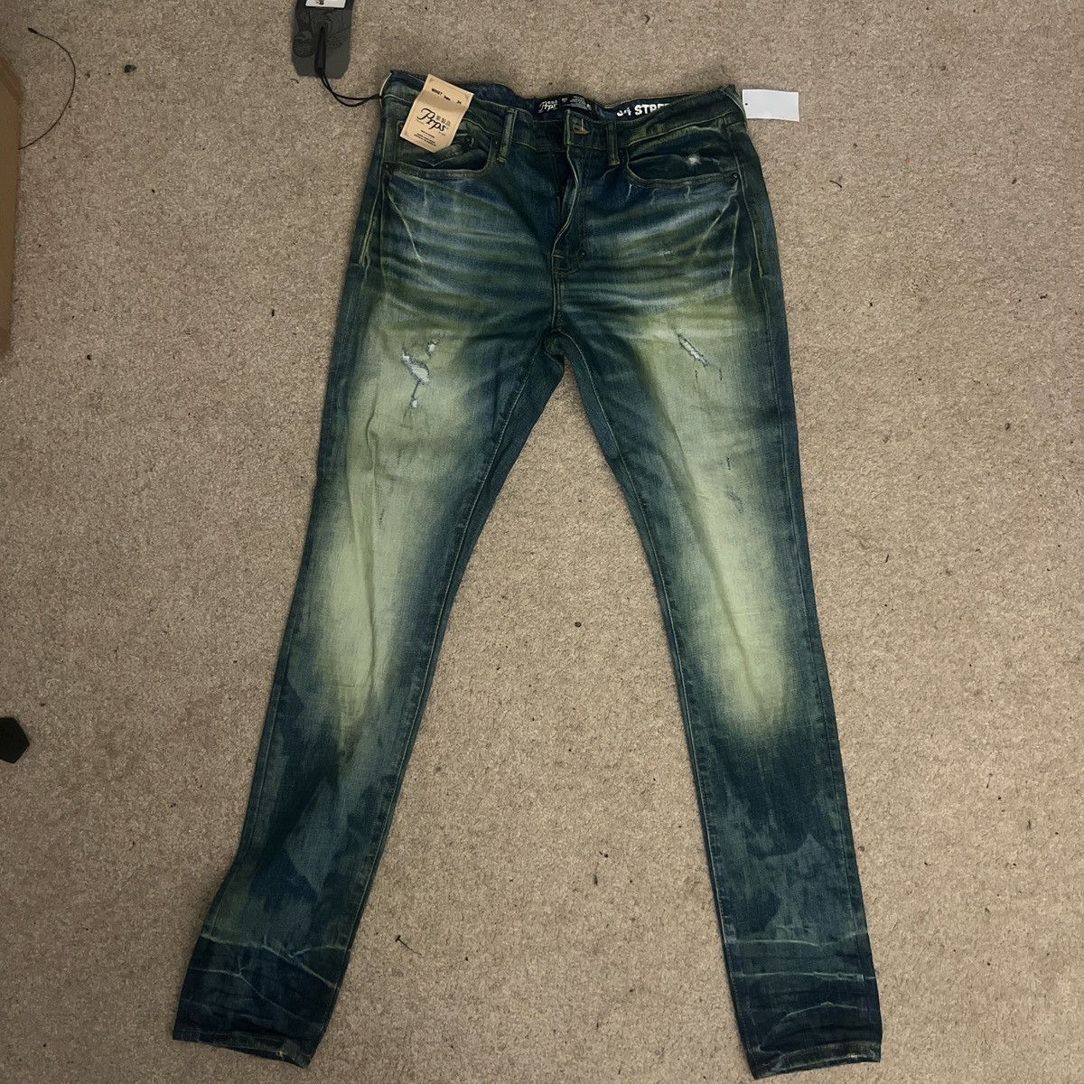 Prps BLUE AND GREEN WASHED PSRP JEANS Size US 34 / EU 50 - 1 Thumbnail